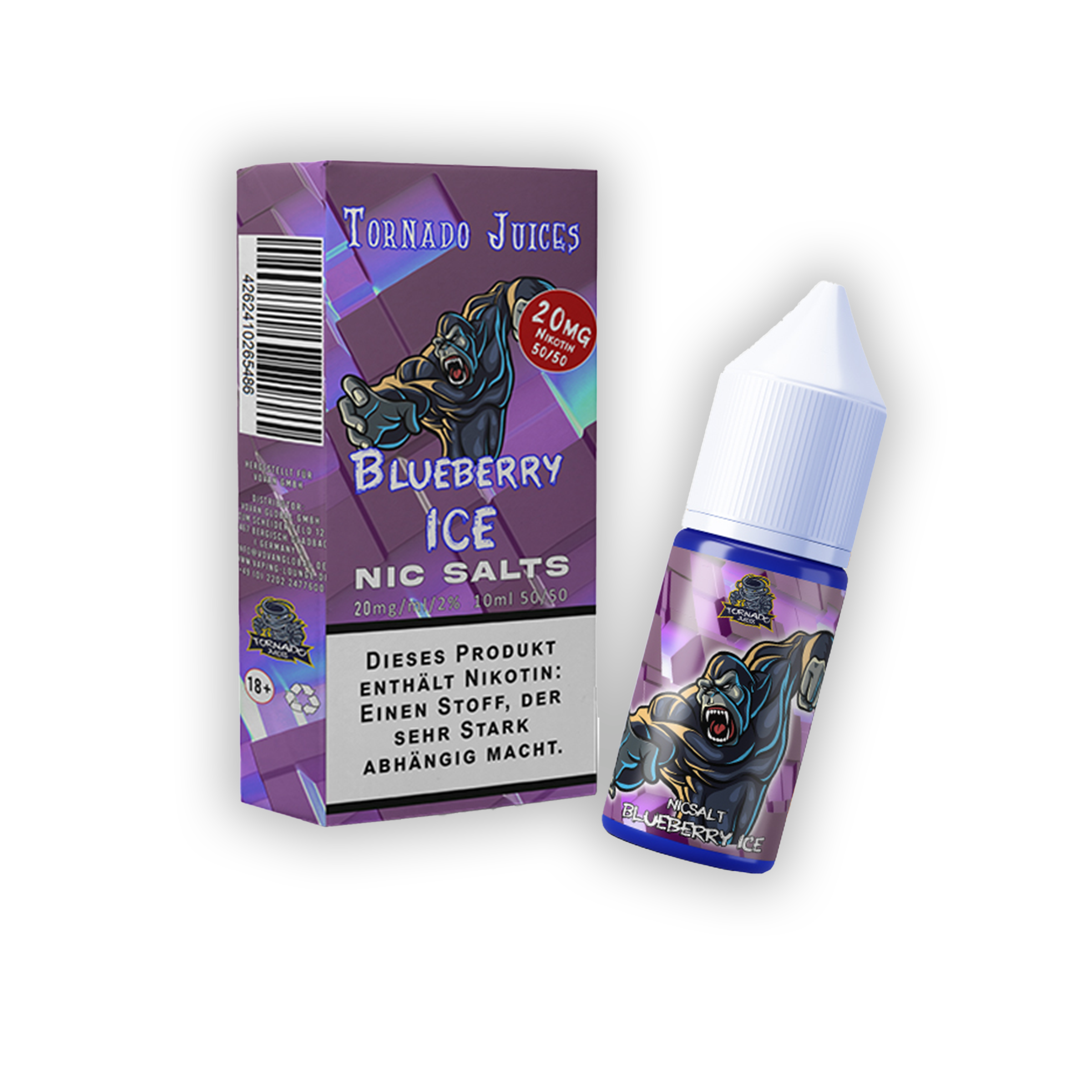 Tornado Juices Blueberry Ice Vape E-Liquid mit Nikotinsalz 2