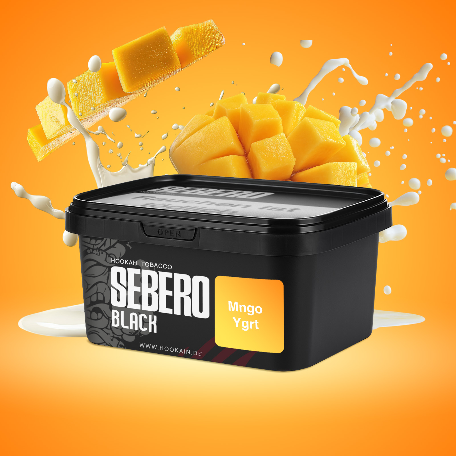 Sebero Black Mngo Ygrt 200 g Shisha Tabak – kräftiger Dark Blend 1