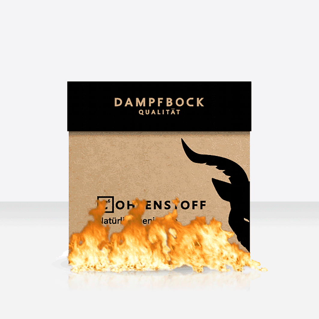 Damfbock - Natural Hookah Charcoal - Premium Cohlenstoff - 26 mm - 1 kg