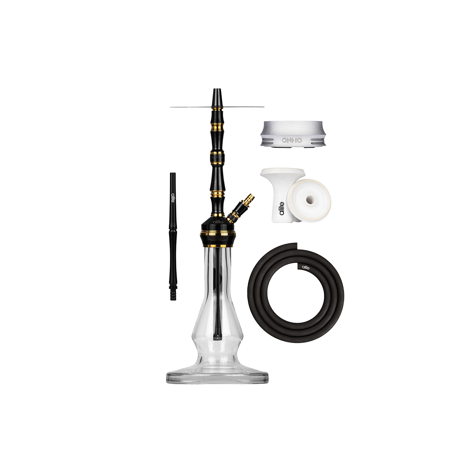 Alite Swiss Lounge Black/Gold – Premium Shisha mit Edelstahl 1
