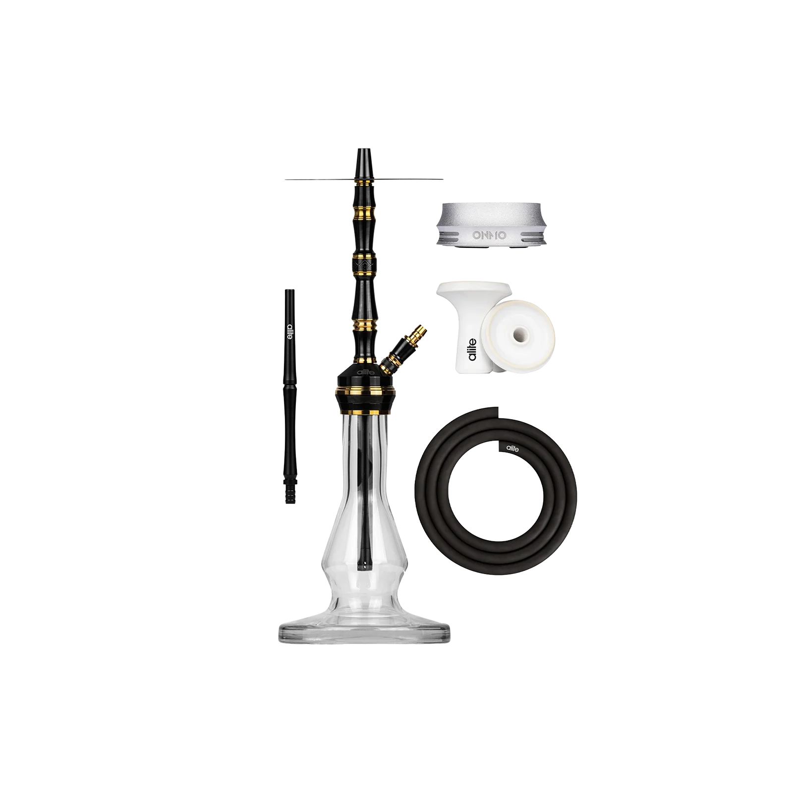 Alite Swiss Lounge Black/Gold – Premium Shisha mit Edelstahl 1