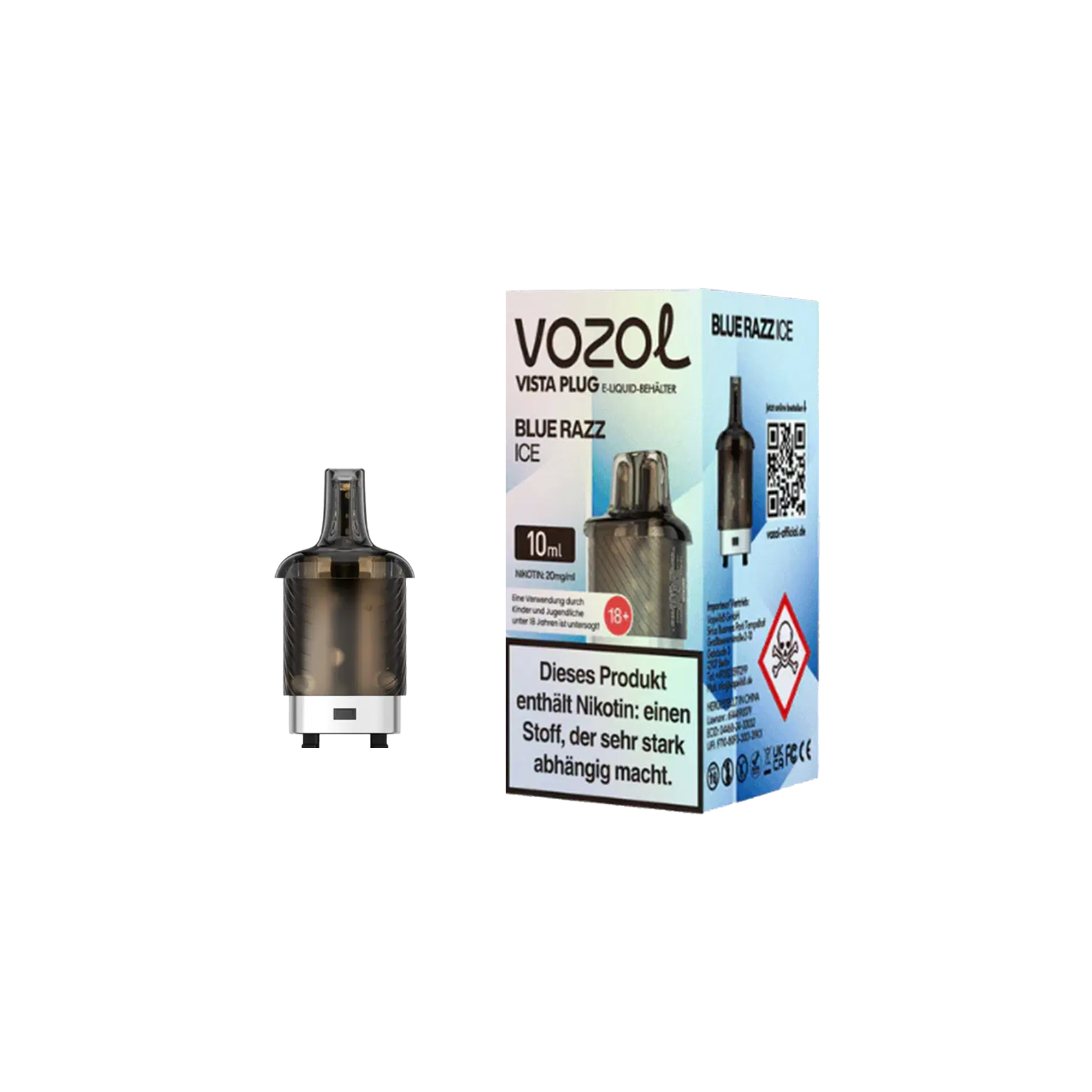 Vozol Vista Plug Pod Blue Razz Ice 10ml – 15.000 Züge