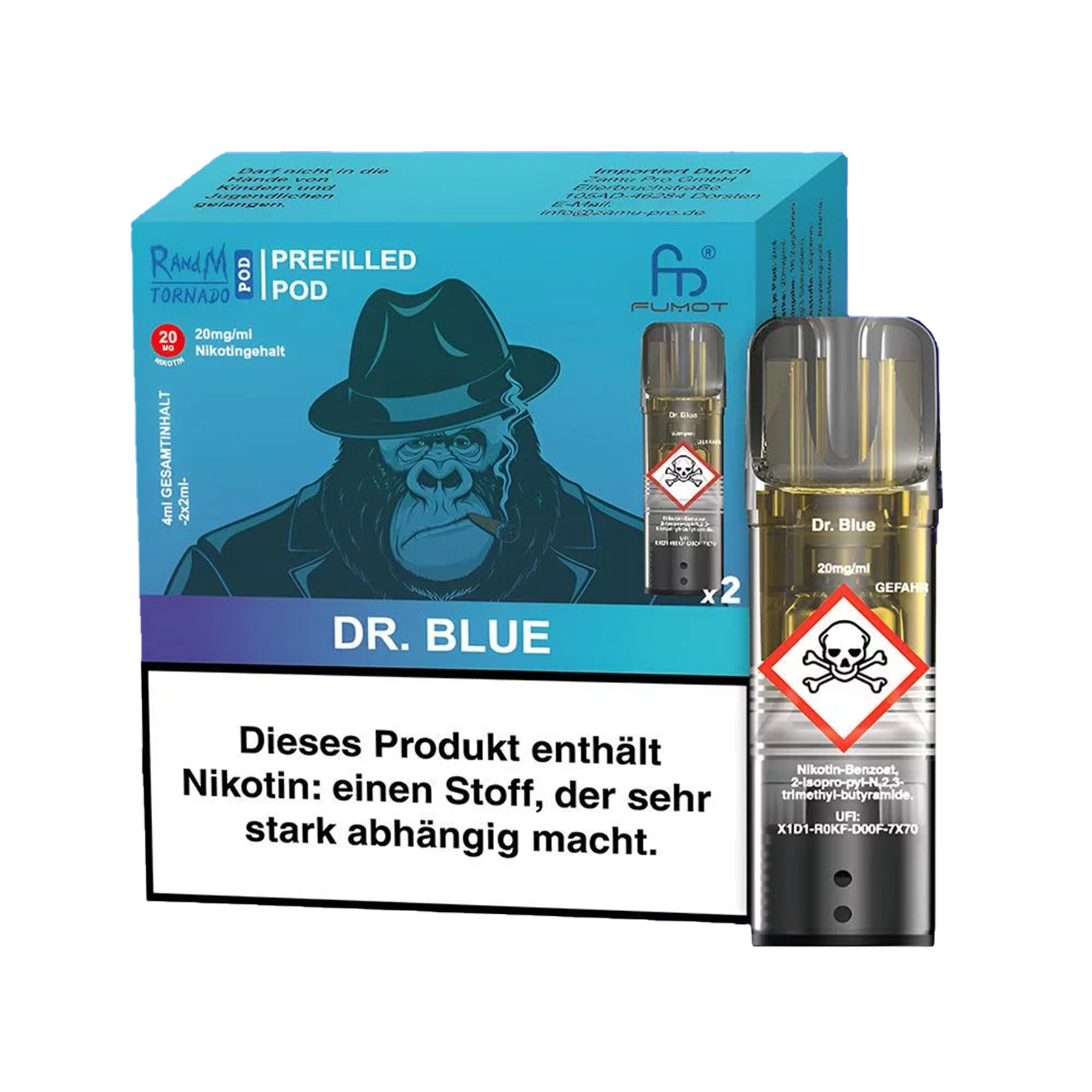 RandM  - Tornado Pods - Dr. Blue - 2er Pack - 20 mg - 2 ml-1