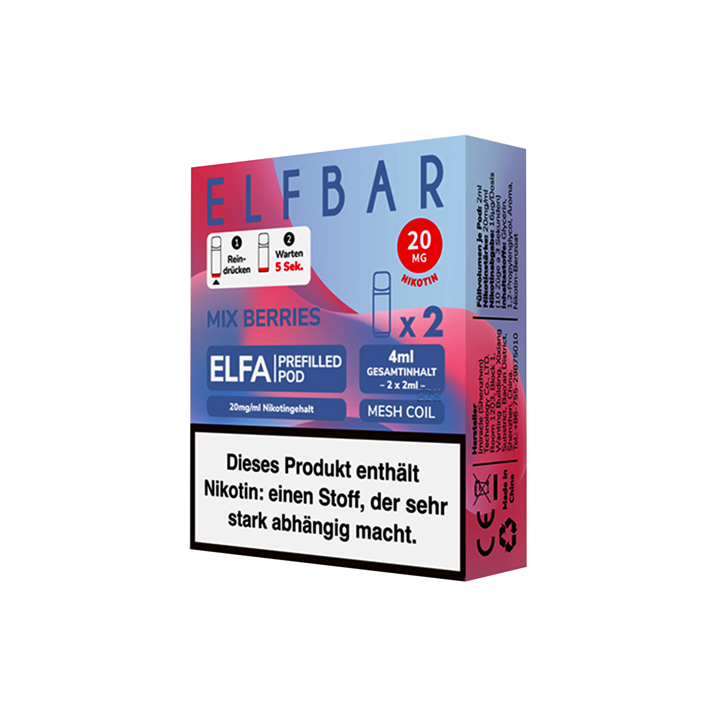 Elf Bar ELFA CP Prefilled Pod Mix Berries | Neue Liquid Sorten