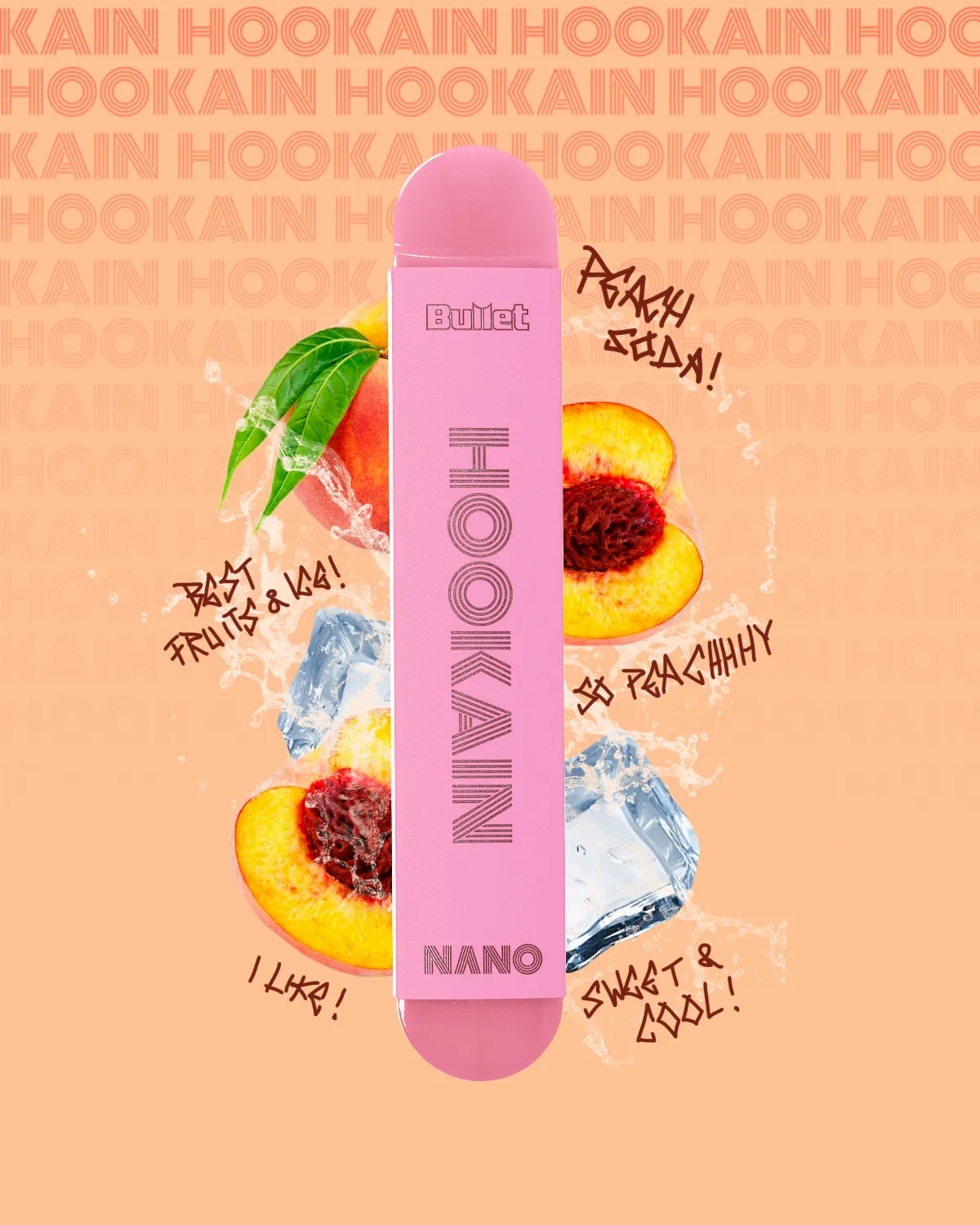 HOOKAiN Nano X Vapestick Peach Soda Einweg E-Zigarette