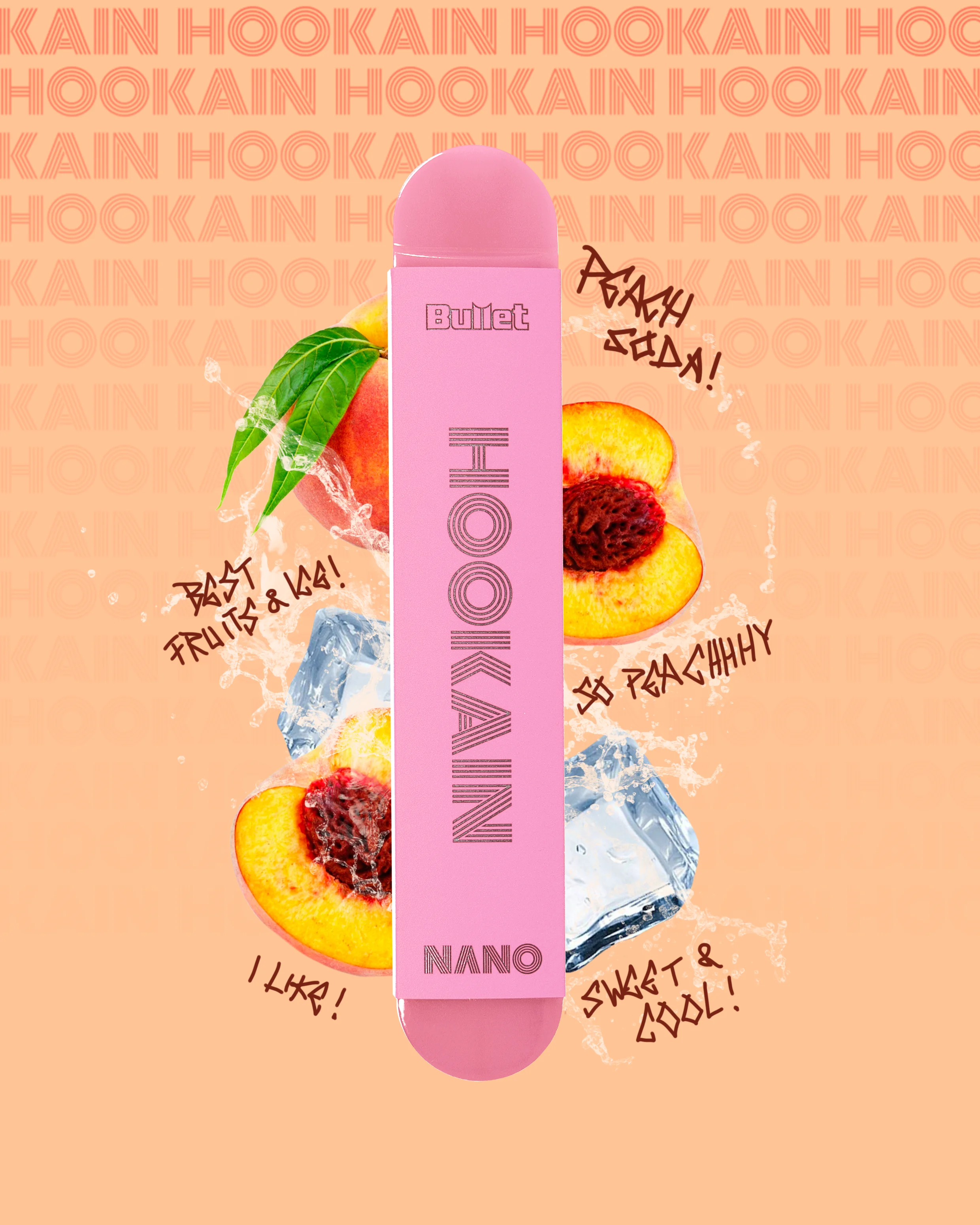 HOOKAiN Nano X Vapestick Peach Soda  Einweg E-Zigarette