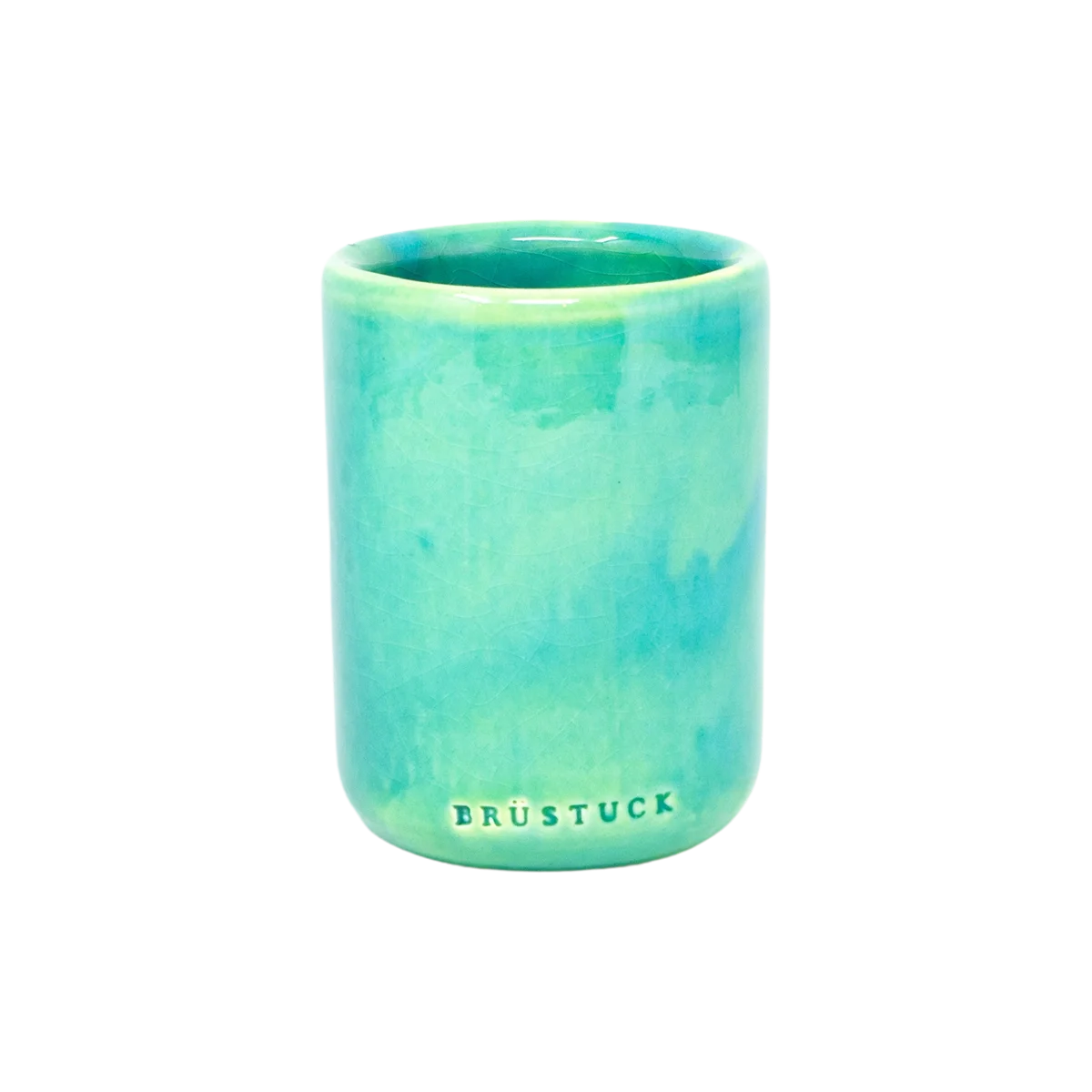 BR?STUCK STEINGUT KARAFFE  COFFEE KARAFFE  COFFEE MUG SEAFOAM