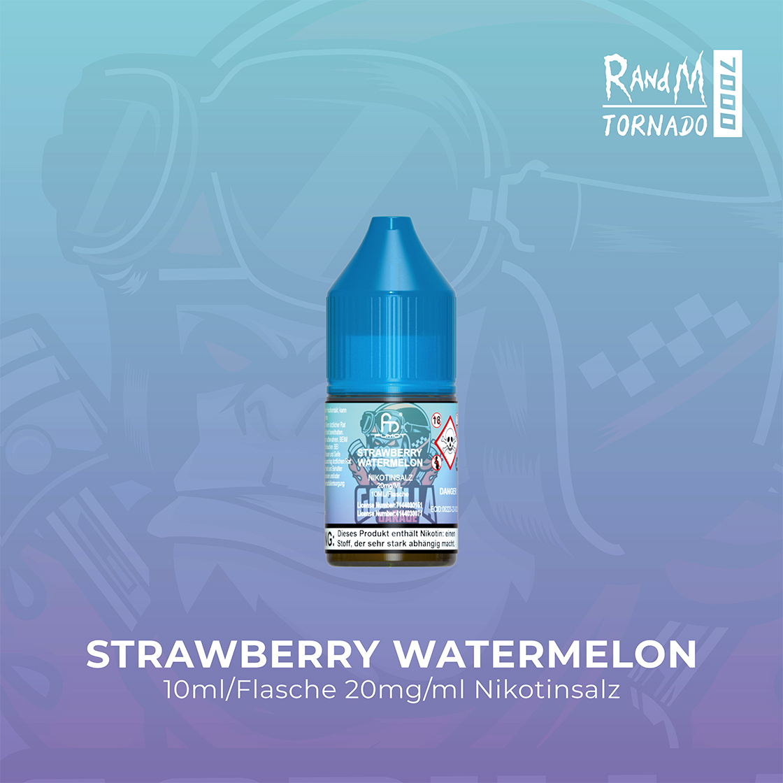 RandM Tornado 7000 Strawberry Watermelon E-Liquid Nicotine Salt 20 mg