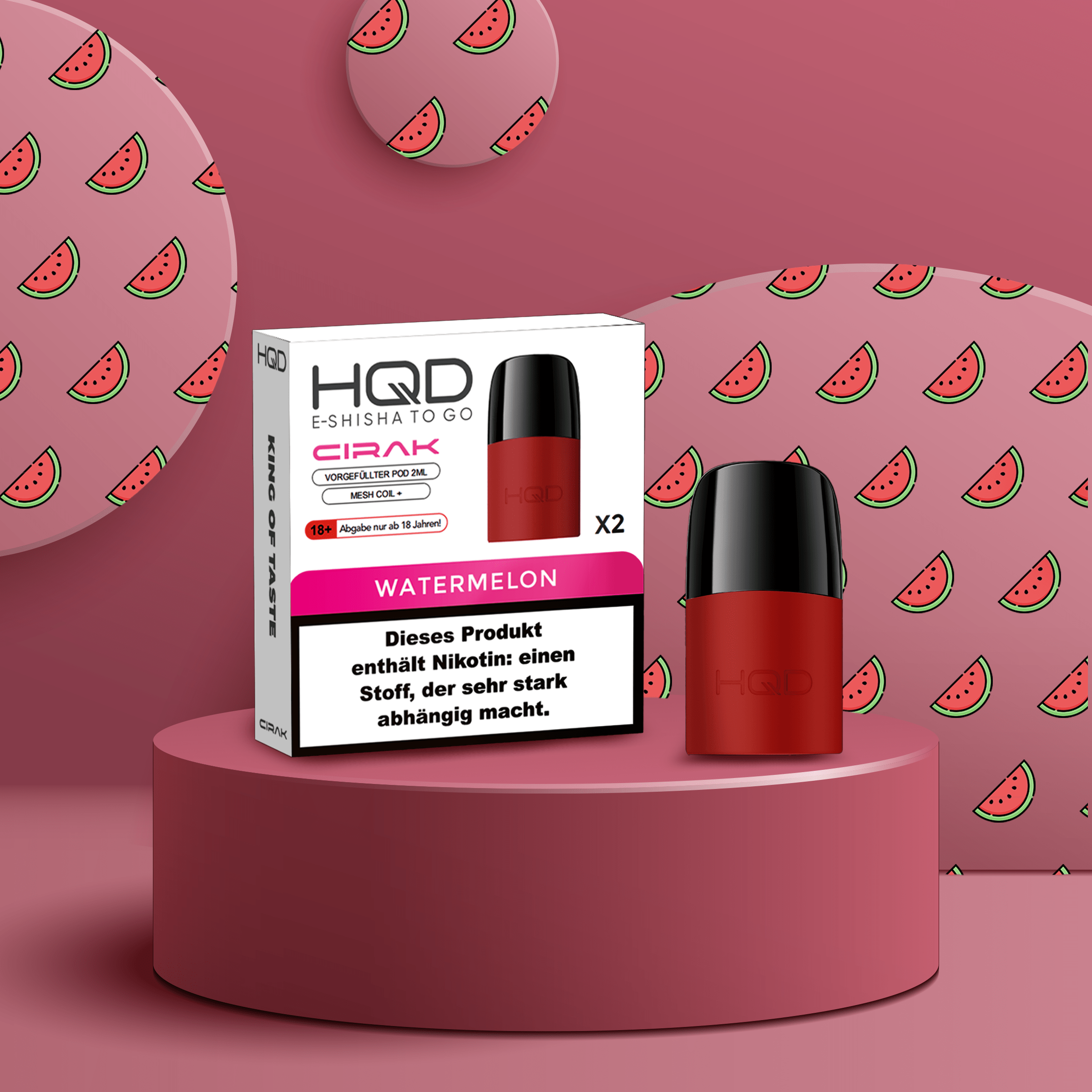 HQD - Cirak - Prefilled Pod - Watermelon | E-Liquid Vape Sorten günstig kaufen1