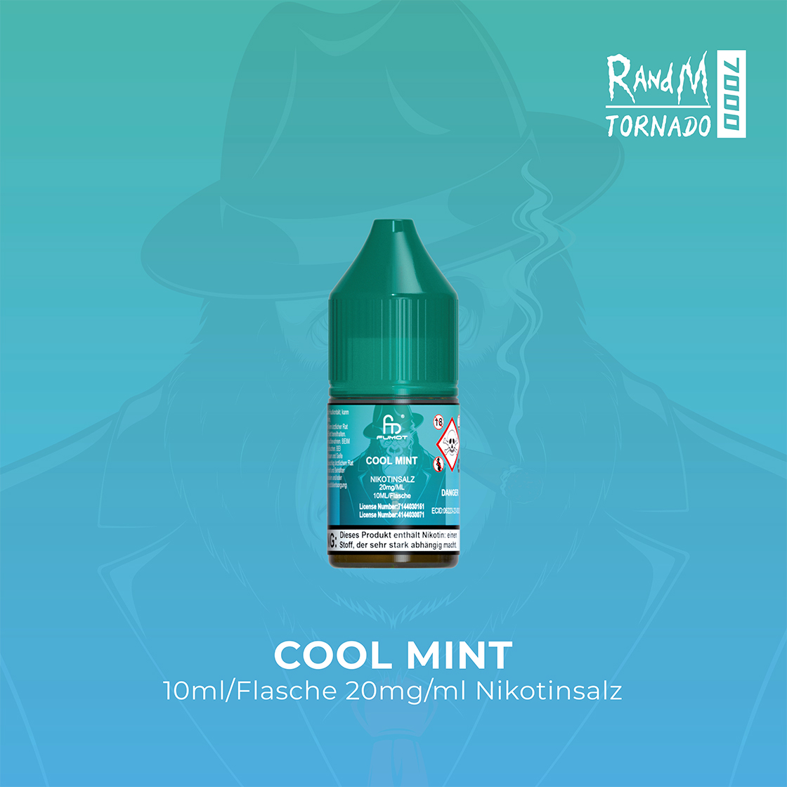 RandM Tornado 7000 Cool Mint E-Liquid Nikotinsalz 20 mg | Vape Liquids 2