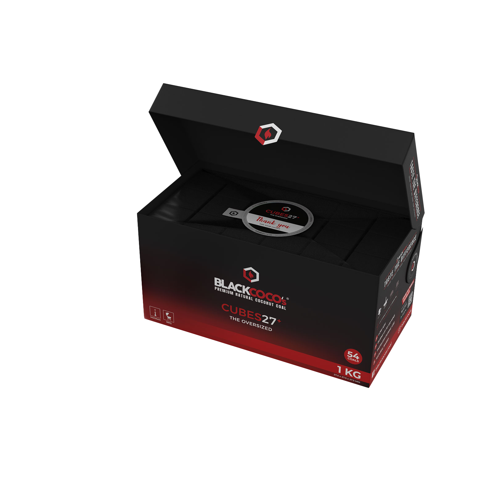 BLACKCOCO's Cubes 27+ 1 kg | Premium Naturkohle bestellen 3Cubes 27+ 1 kg | Premium Naturkohle bestellen 2