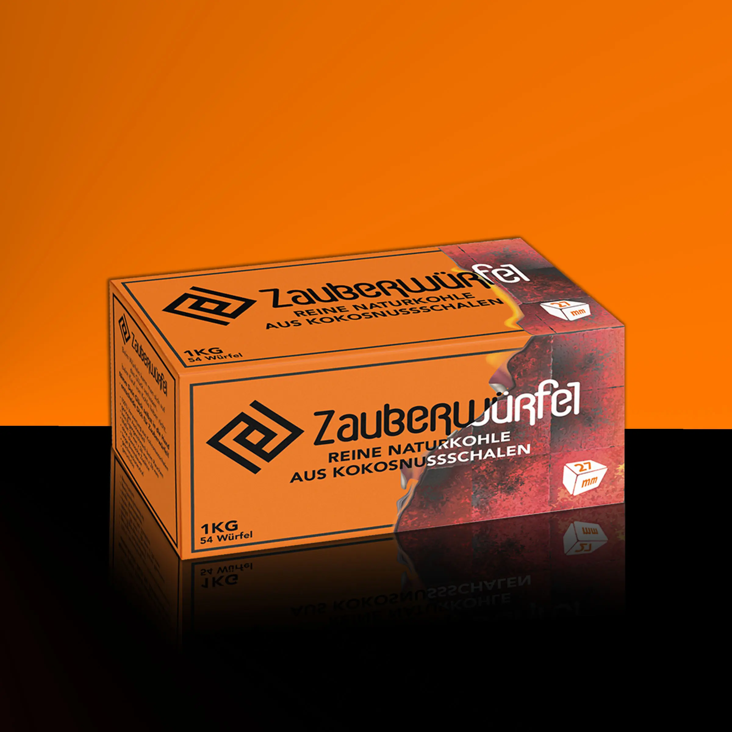 Zauberwürfel - Natural Charcoal - 27 mm - 1 kg Zauberwürfel Natural Charcoal 1 kg - 27 mm - Buy at Hookain Online Shop