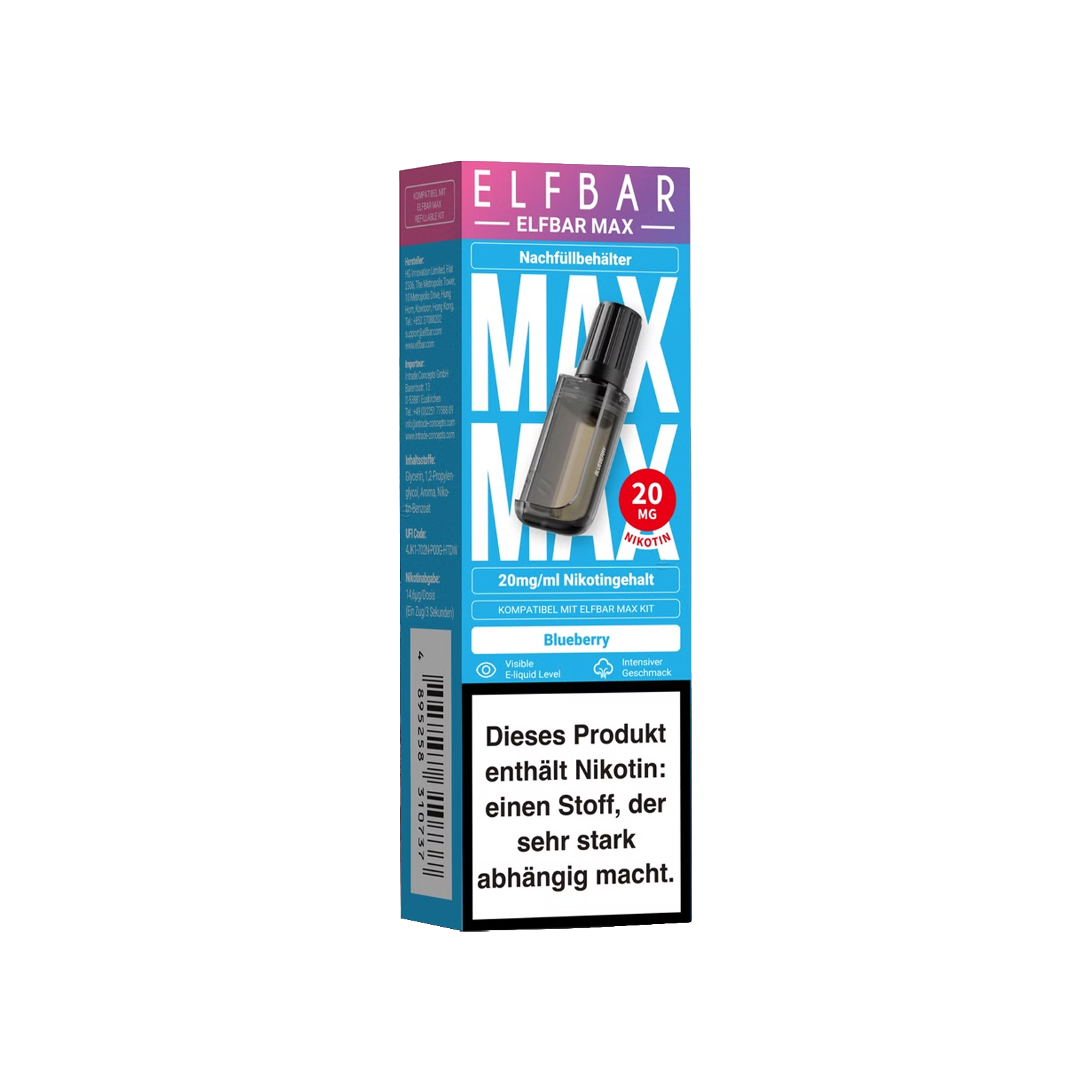 Elf Bar - Max - Pod - Blueberry - 20 mg  2