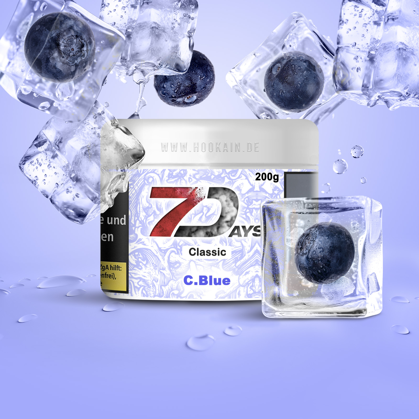 7Days Classic C. Blue 200 g | Shisha Tabak g&uuml;nstig bestellen - 1