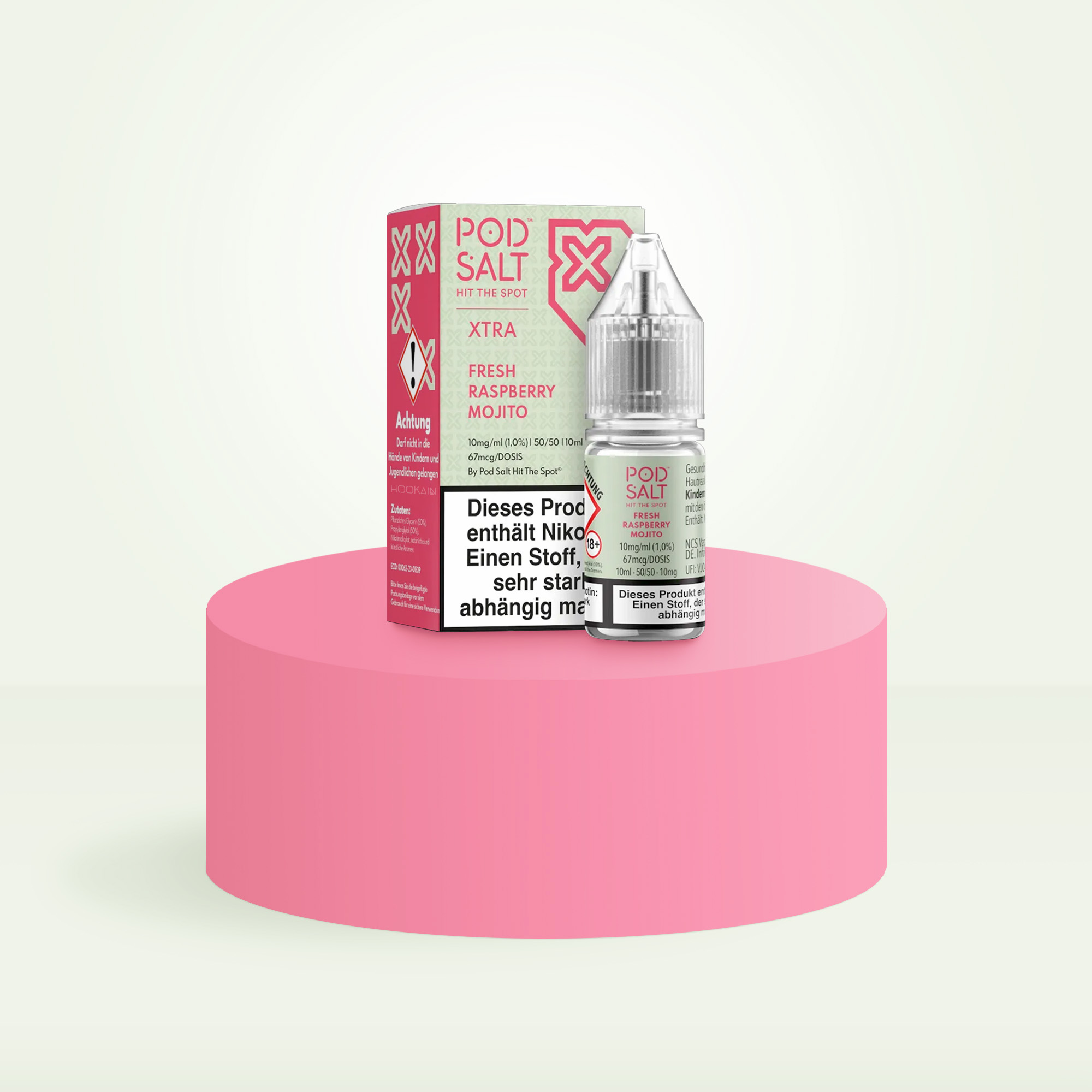 Pod Salt Xtra Nikotinsalz E-Liquid Fresh Rasperry Mojito 10 ml mit 10 mg g&uuml;nstig bestellen 1