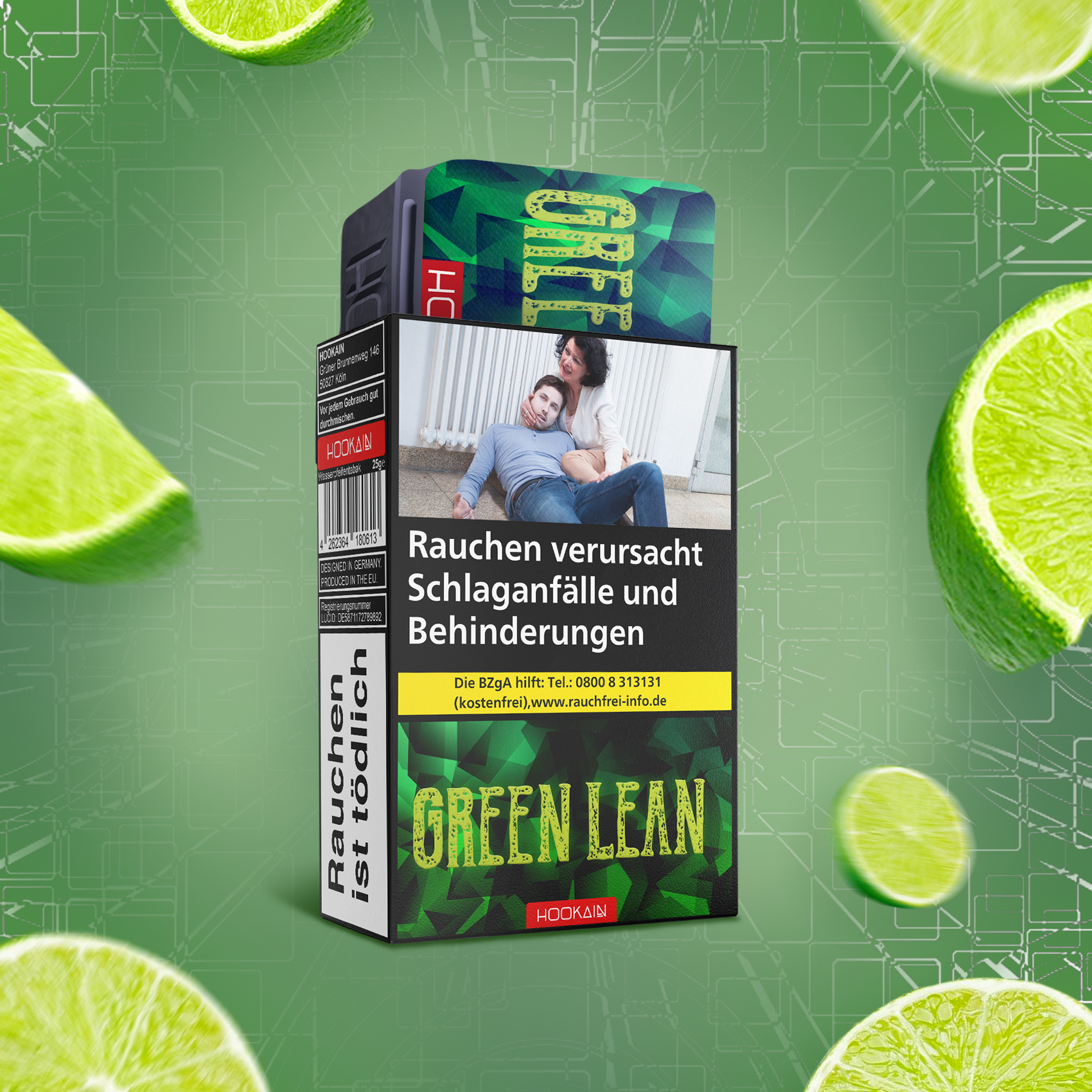 HOOKAiN Green Lean 25g Shisha Tabak Shop Online bestellen