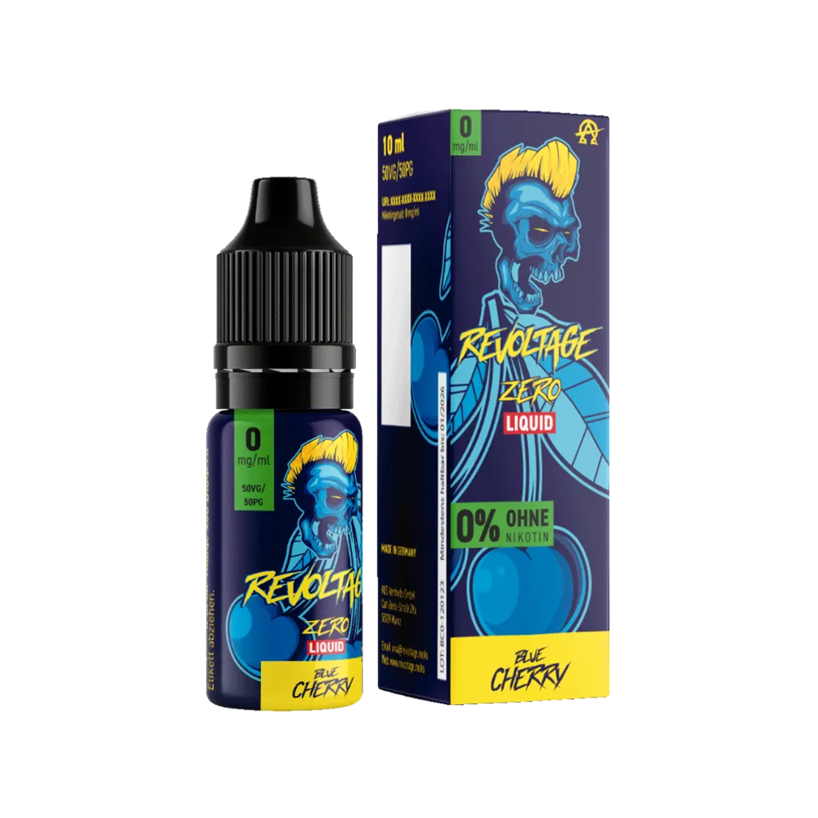 Revoltage - E-Liquid - Nikotinsalz - Blue Cherry - 10 ml - 0 mg 2