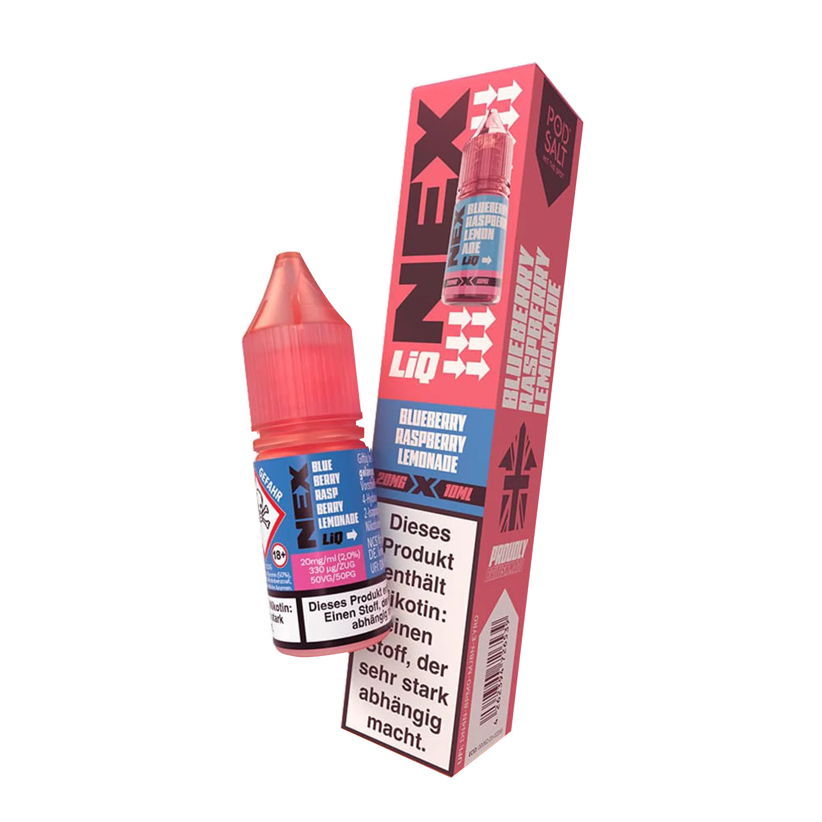 NexLiq - Pod Salt- NicSalt - 10 ml 20 mg Blueberry Raspberry Lemonade 2