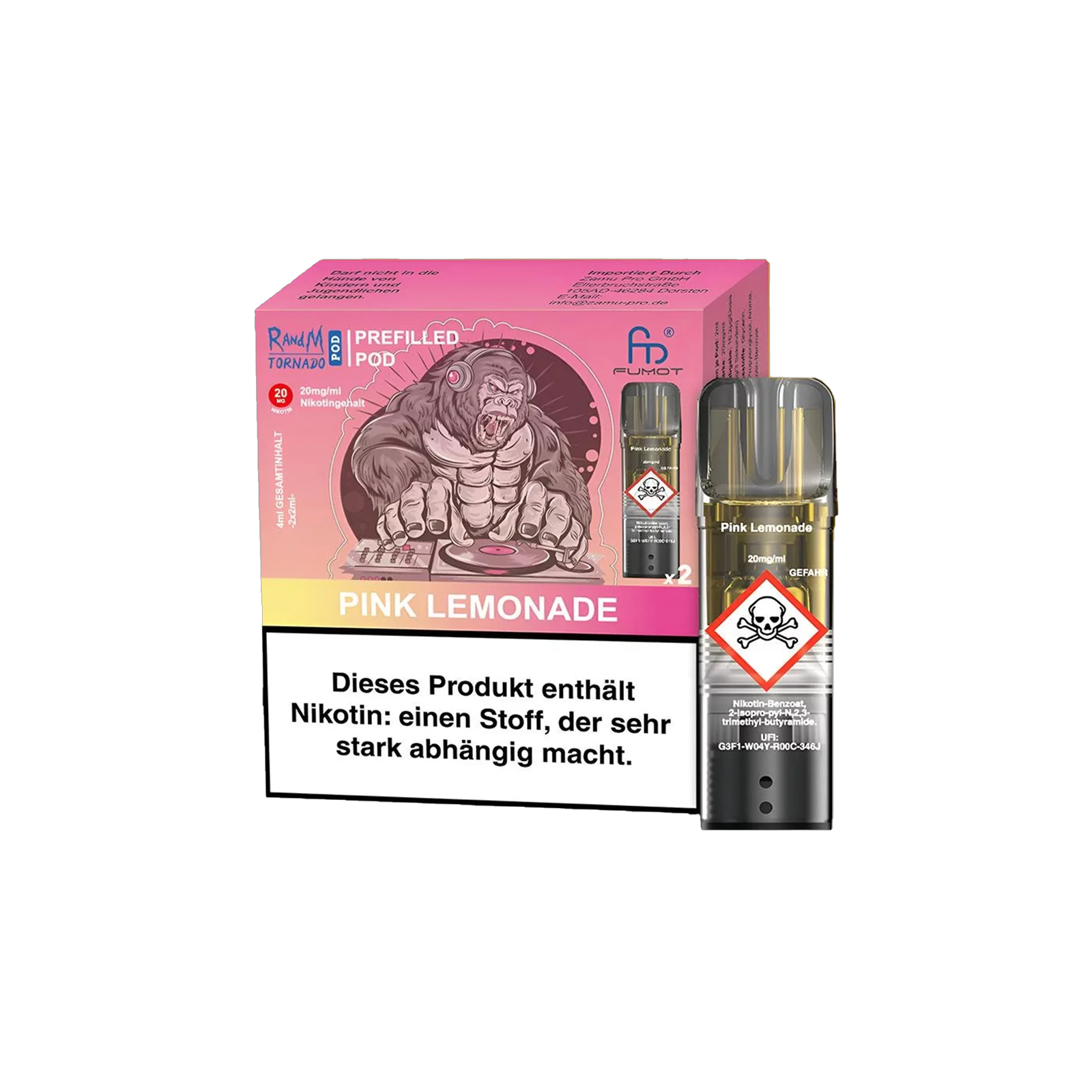 RandM  - Tornado Pods - Pink Lemonade - 2-Pack - 20 mg - 2 ml