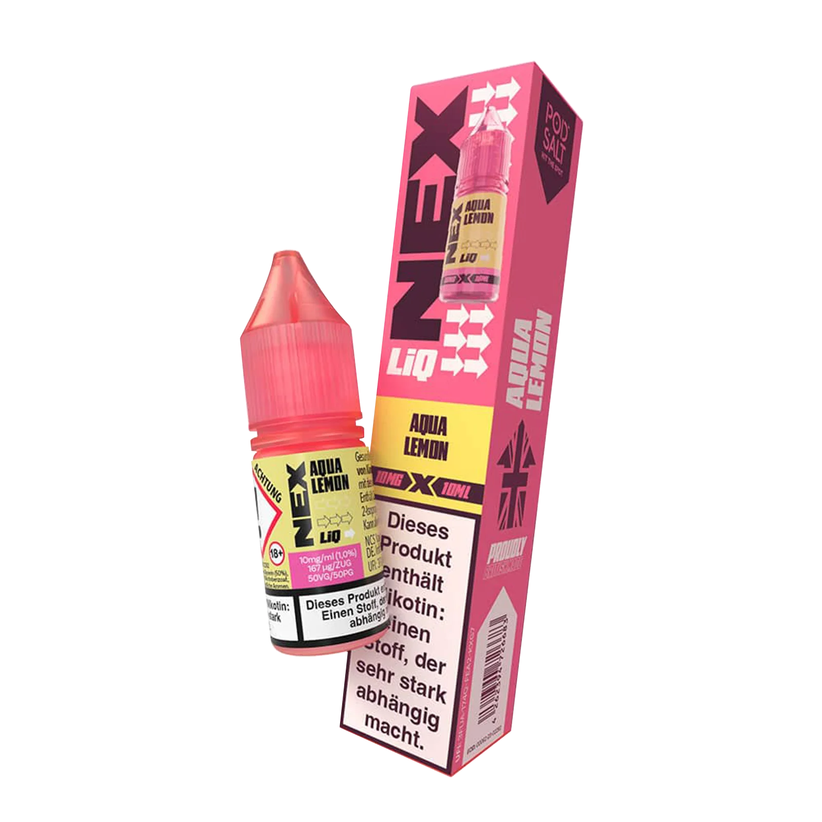 NexLiq - Pod Salt- NicSalt - 10 ml 10 mg Aqua Lemon 2