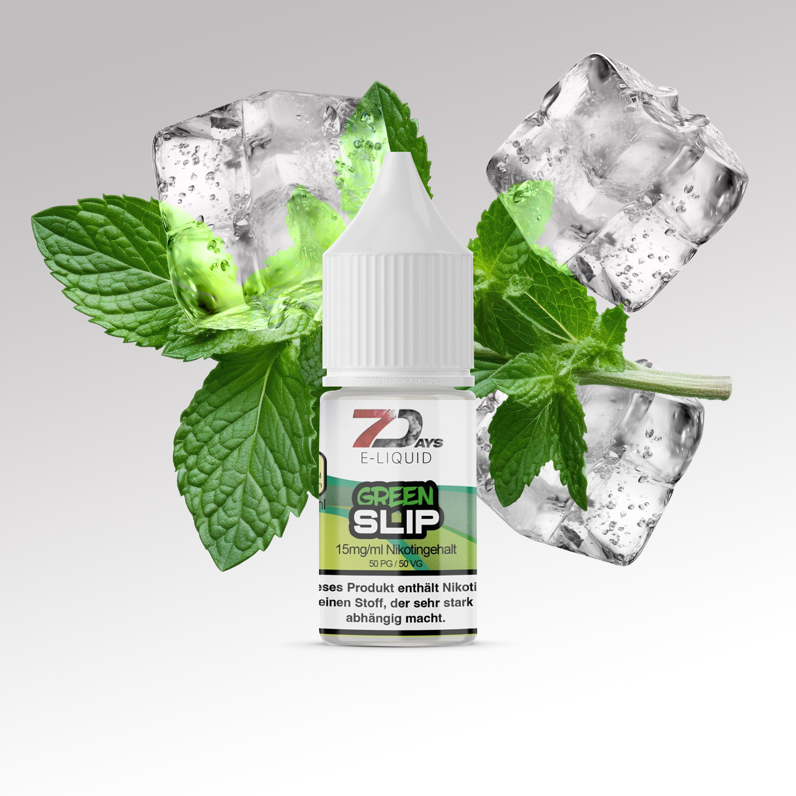 7 Days Green Slip 15 mg Nikotinsalz-Liquid 10ml &ndash; Minze 2