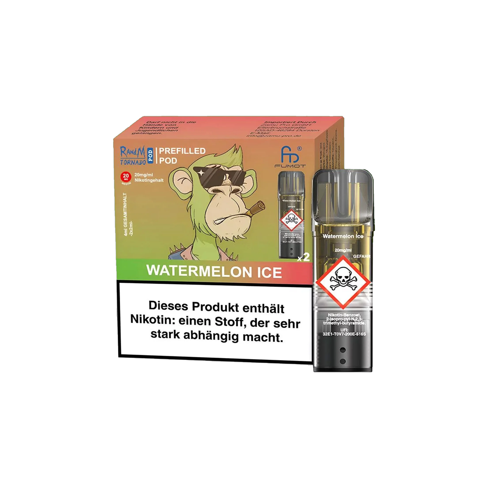 RandM  - Tornado Pods - Watermelon Ice - 2 pack - 20 mg - 2 ml