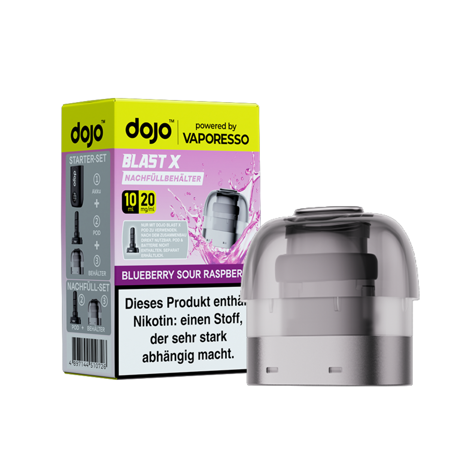 Vaporesso - Dojo Blast X - Pod 10ml - Blueberry Sour Raspberry - 20mg1