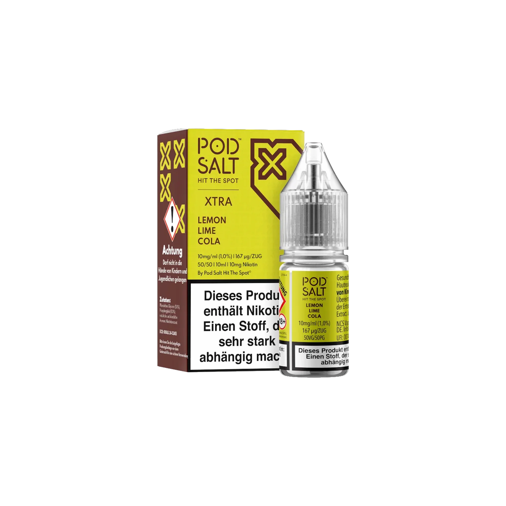 Pod Salt Xtra Nikotinsalz E-Liquid Lemon Lime Cola 10 ml mit 10 mg günstig bestellen 2