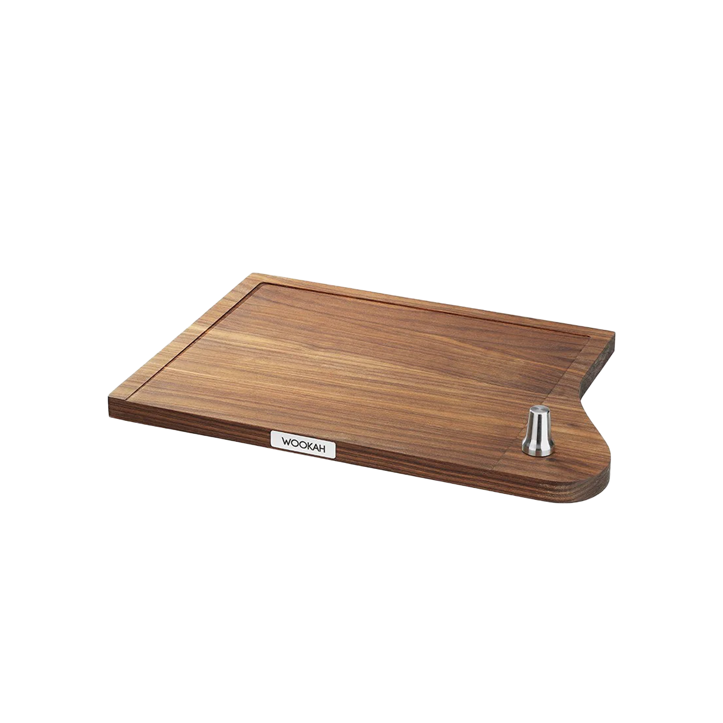 WOOKAH Walnut Board – Edles Schneidebrett aus Walnussholz mit Magnet-Halter 3