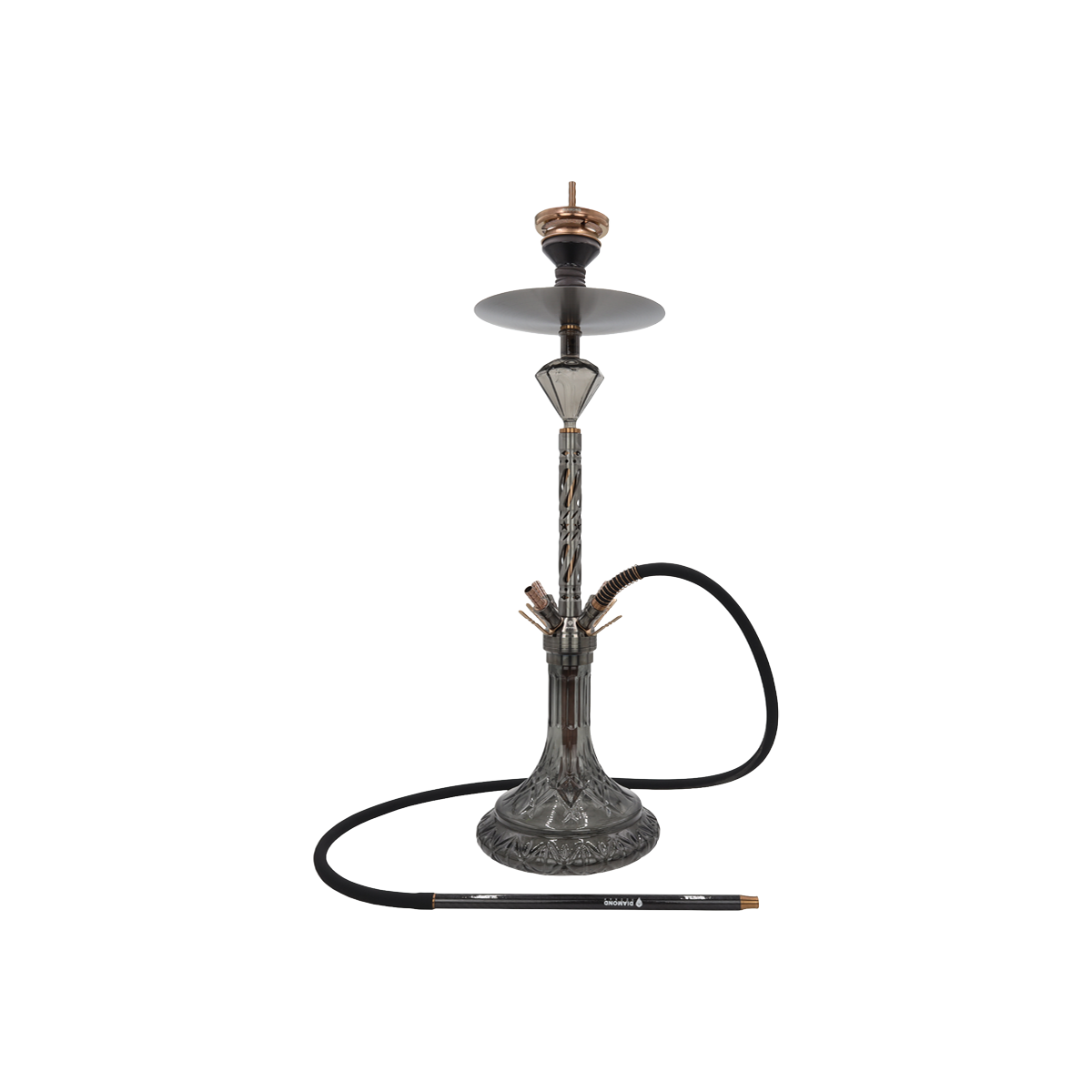 Diamond Hookah - Huracann 10.0 - Black-Rose Gold