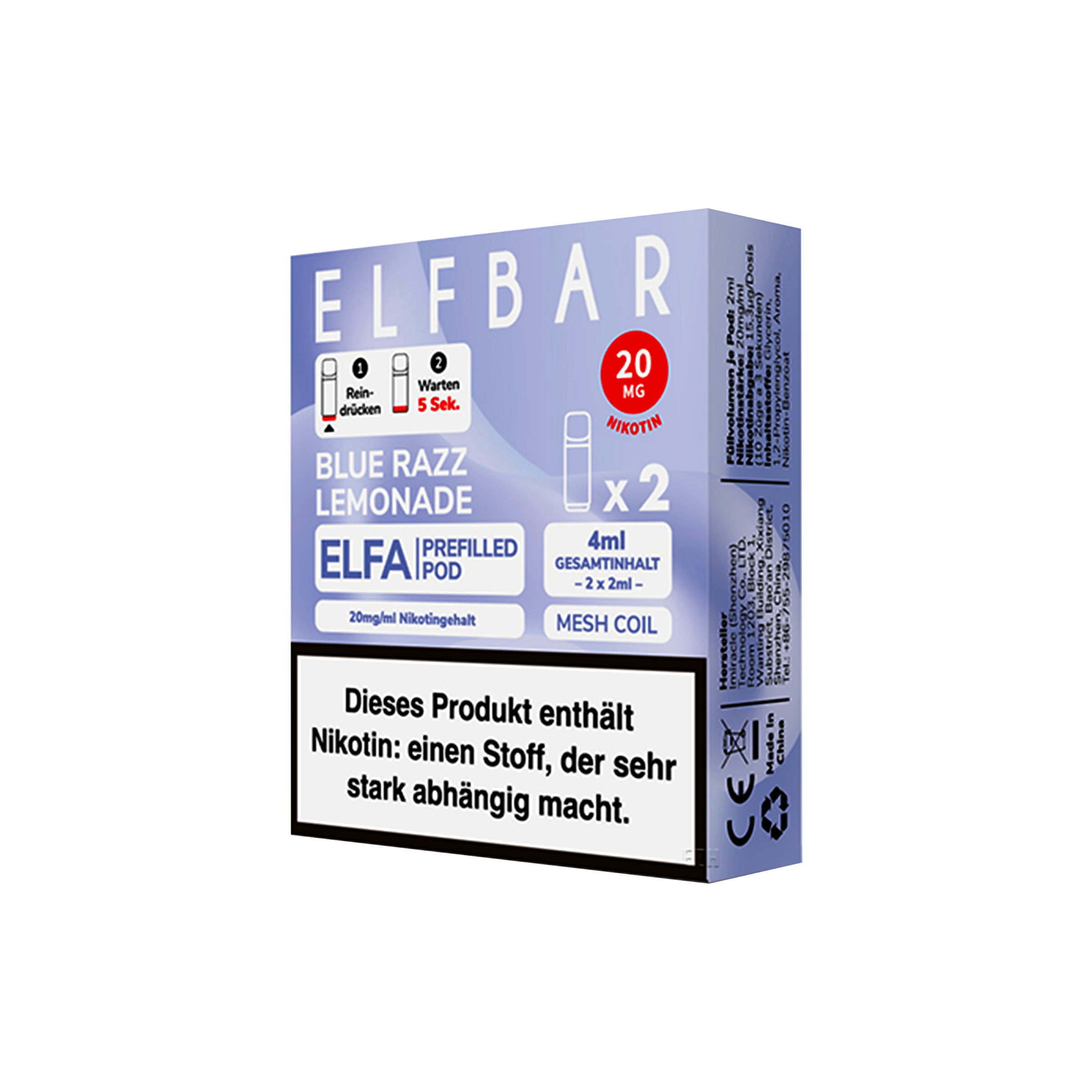 elfbar elfa master akku Elf Bar BC3500 Blue Razz Ice Disposable Vape main image 0