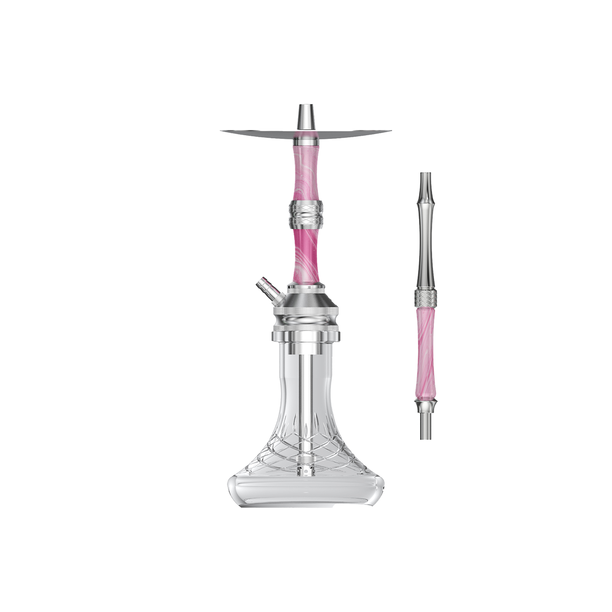NZ Shisha | BUTTERFLY XS | silver/pink/white