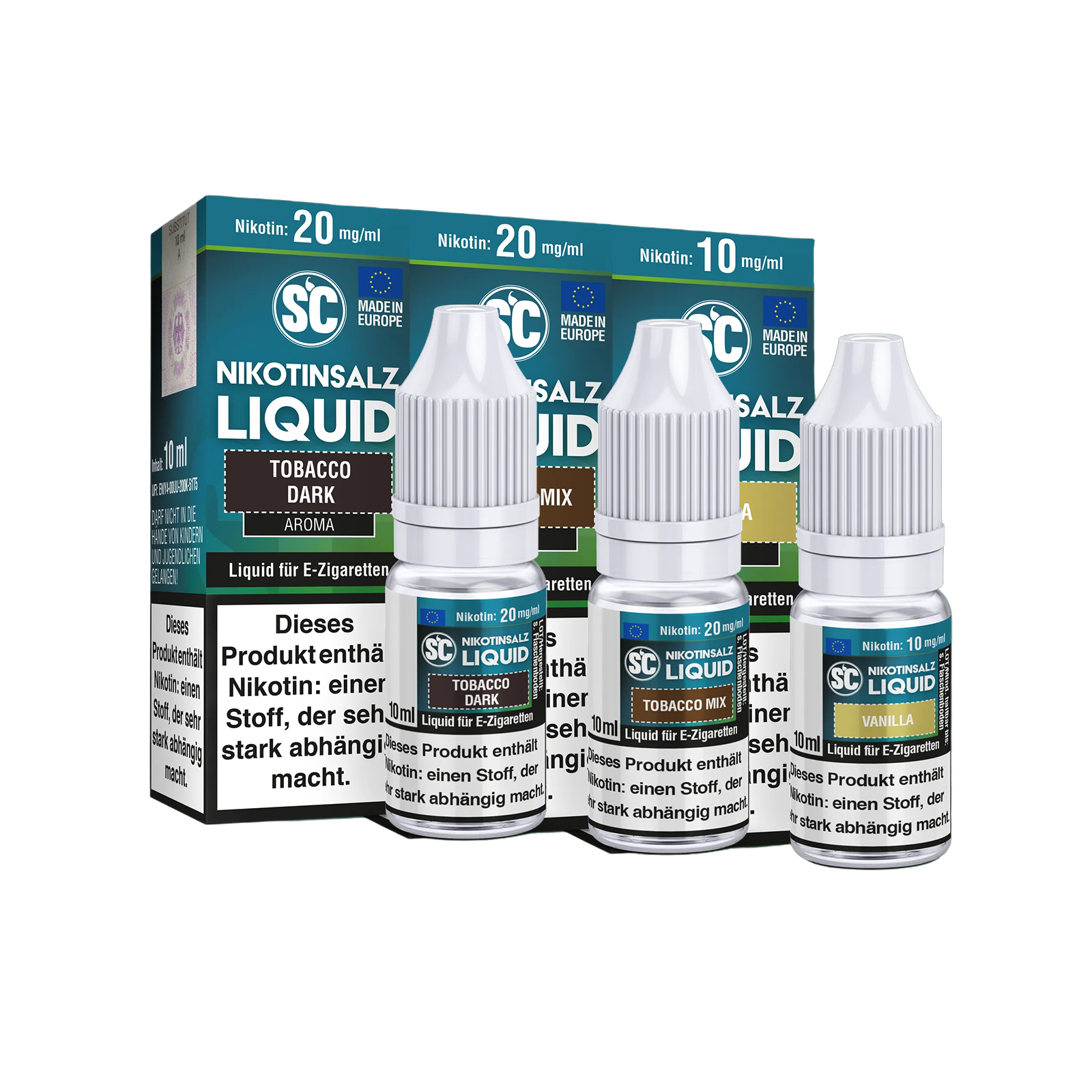 SC Nikotinsalz 10ml Flasche mit 10mg Nikotinst&auml;rke f&uuml;r E-Zigaretten