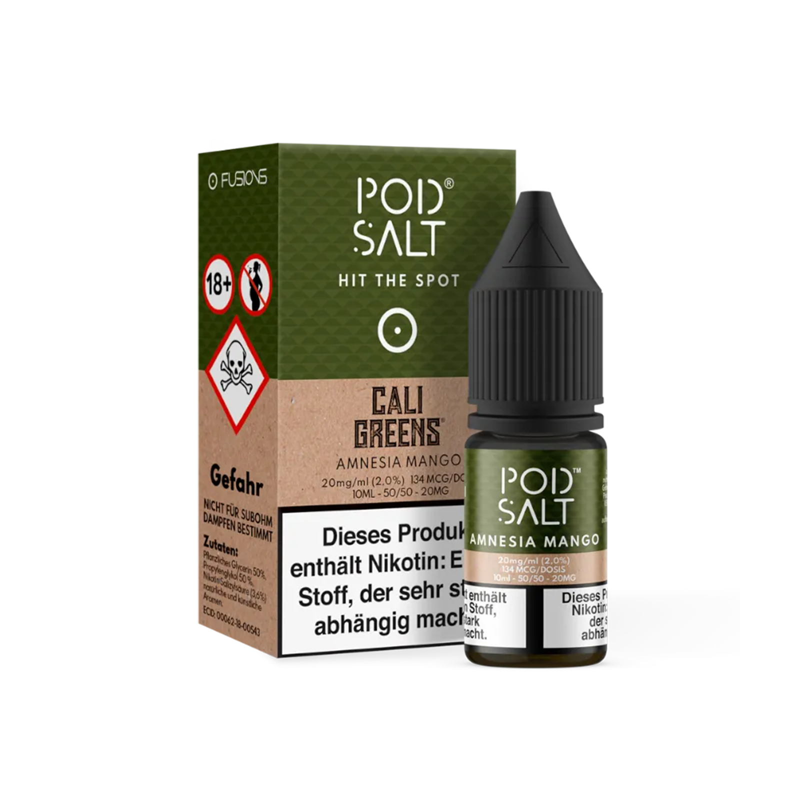 Pod Salt Fusion - Amnesia Mango - 10 ml - 20 mg 1