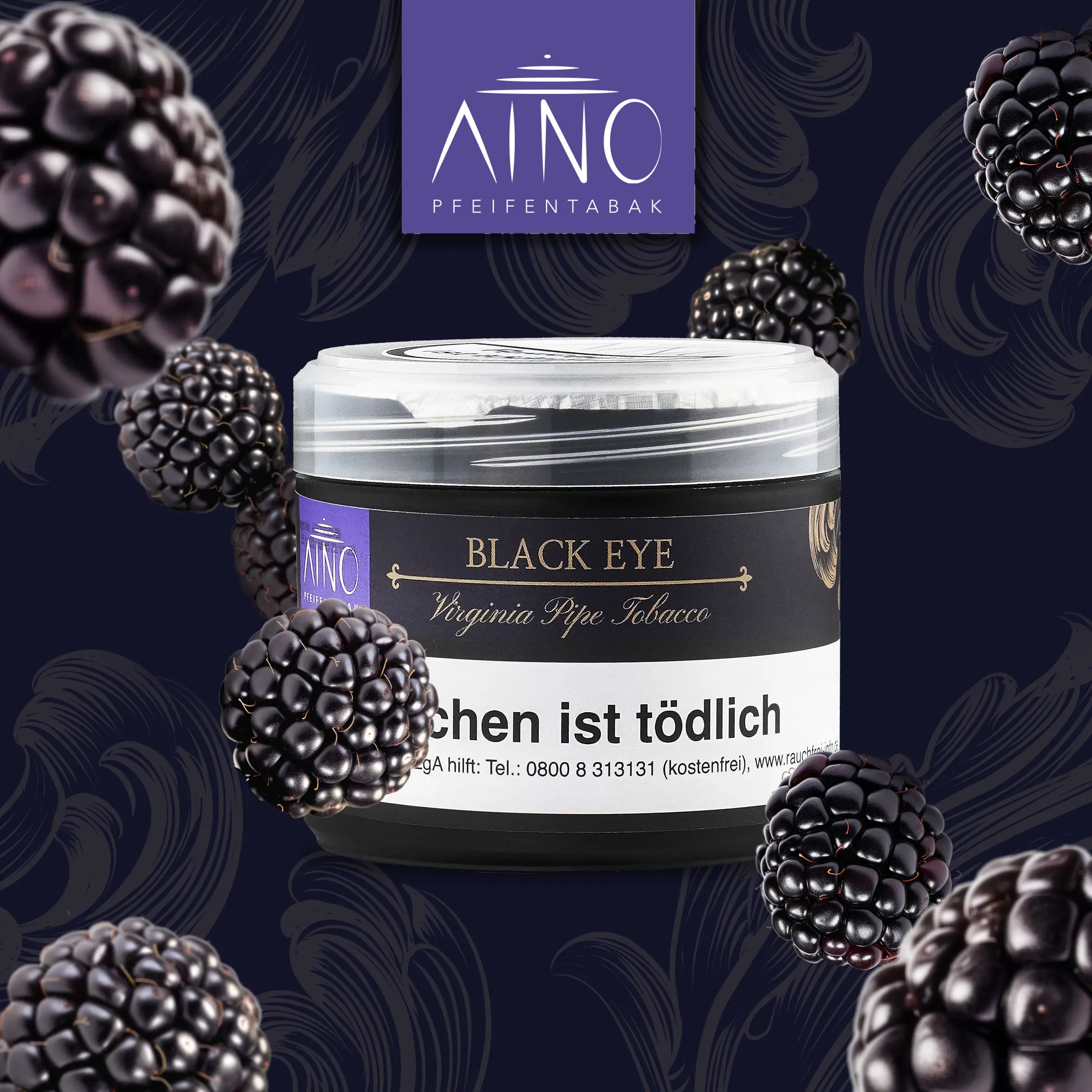 Aino Dry Base Pfeifentabak Black Eye 65g | Online bestellen   1