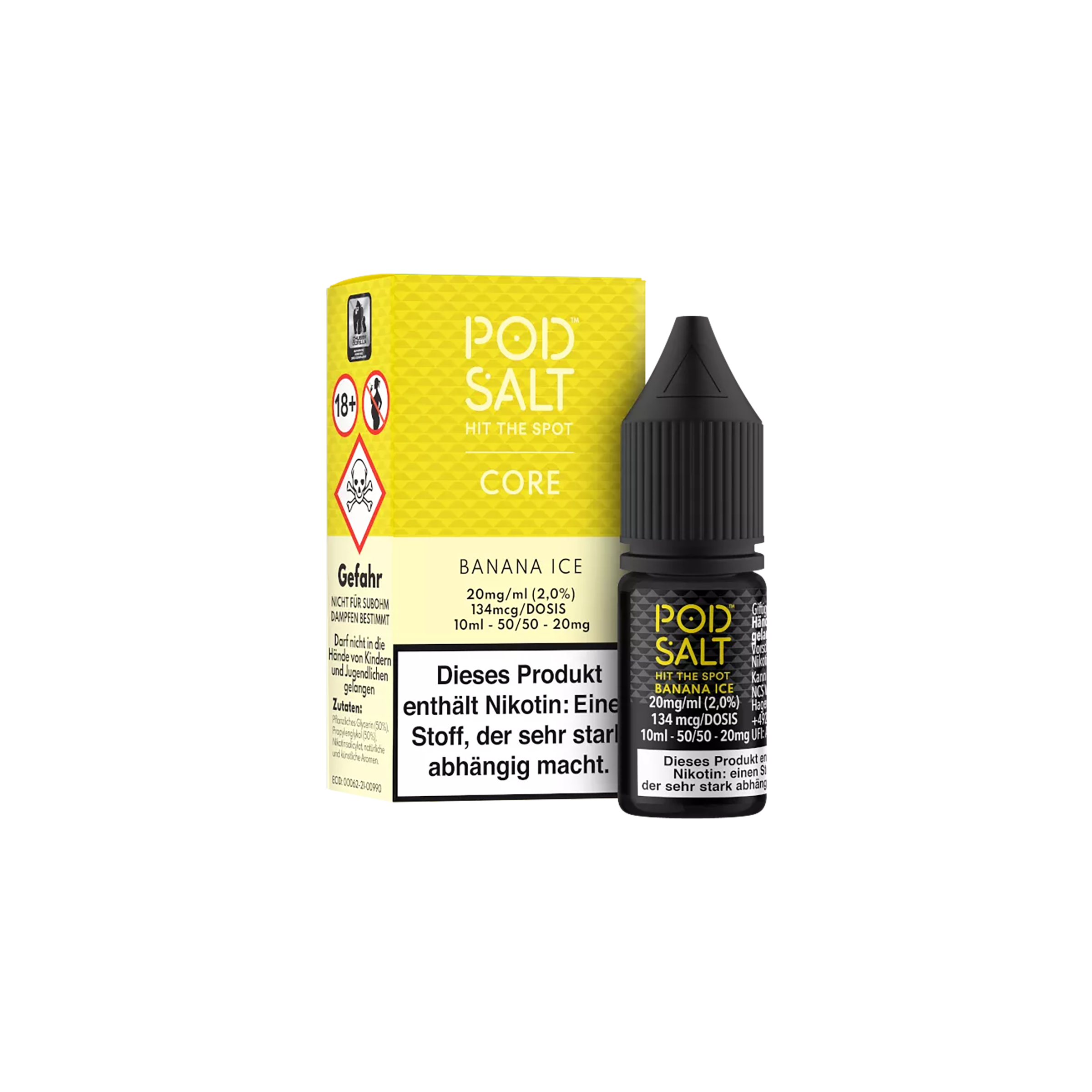 Pod Salt Core - E-Liquid - NicSalt - Banana Ice - 10 ml - 20 mg