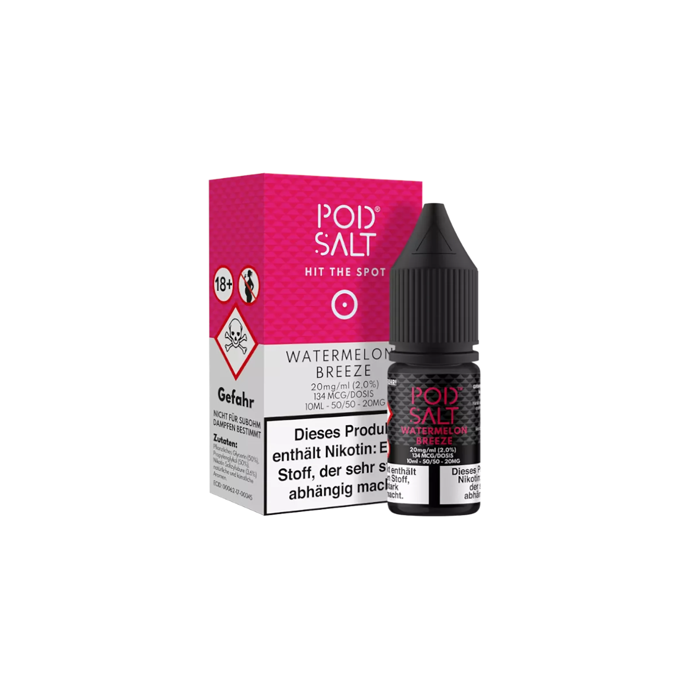 Pod Salt Liquid Watermelon Breeze 10ml 20mg  Nikotinsalz