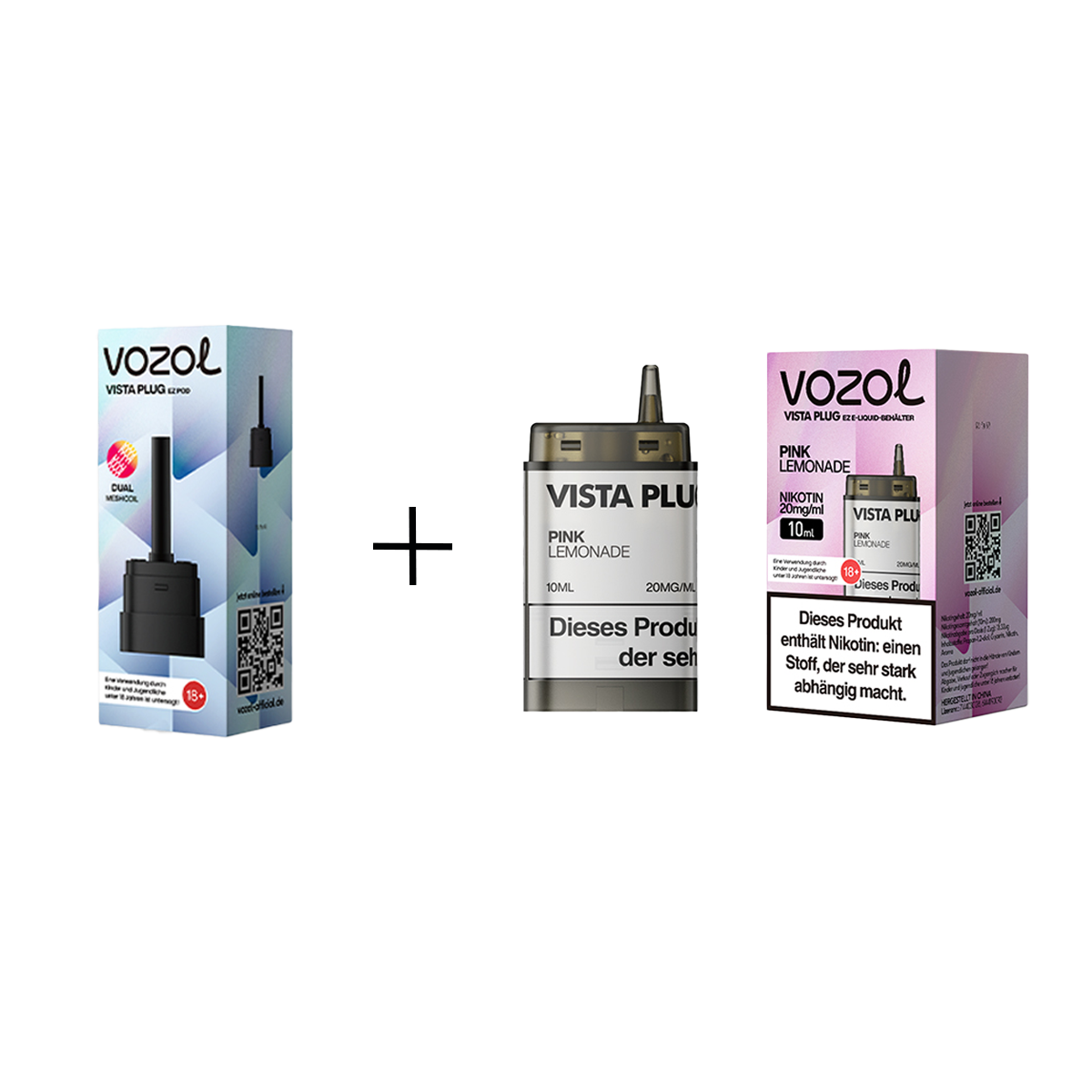 Vozol - Vista Plug Set - EZ Pod - Pink Lemonade + Empty Pod
