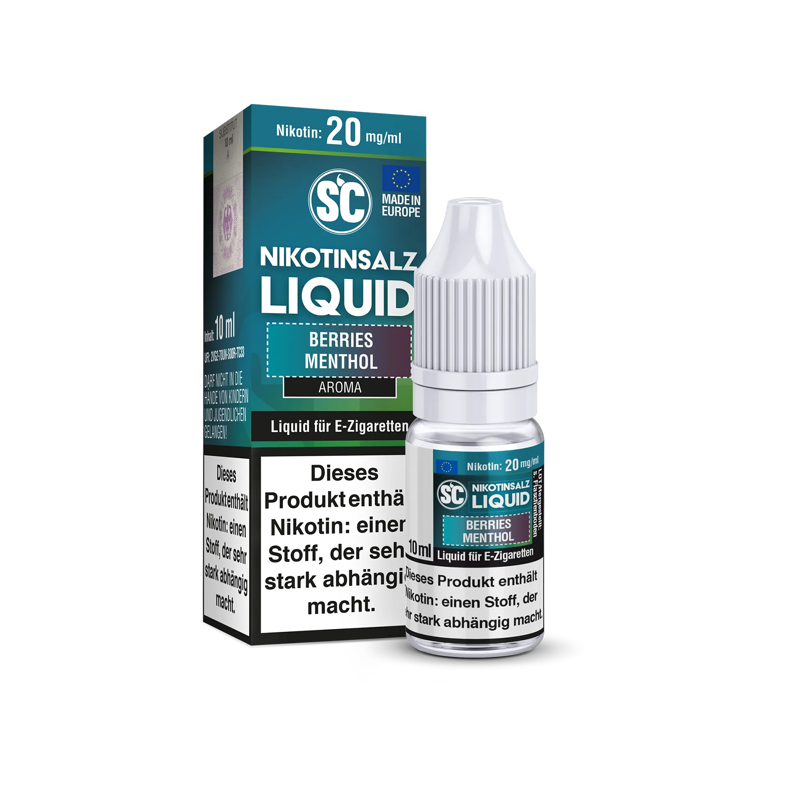 SC Berries Menthol Nikotinsalz Liquid 10ml Flasche mit 10mg/ml 2
