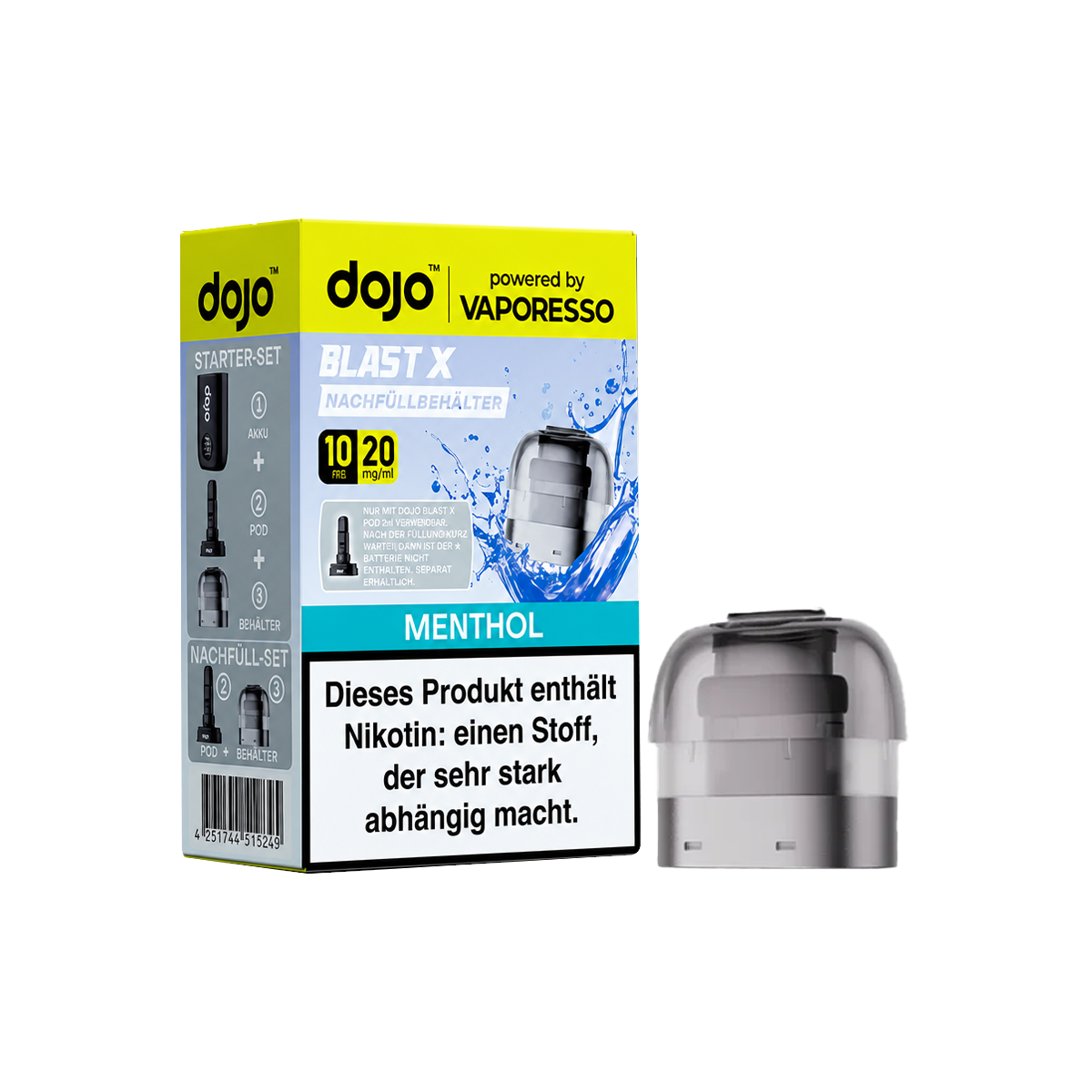 Vaporesso - Dojo Blast X - Pod 10ml - Menthol - 20mg