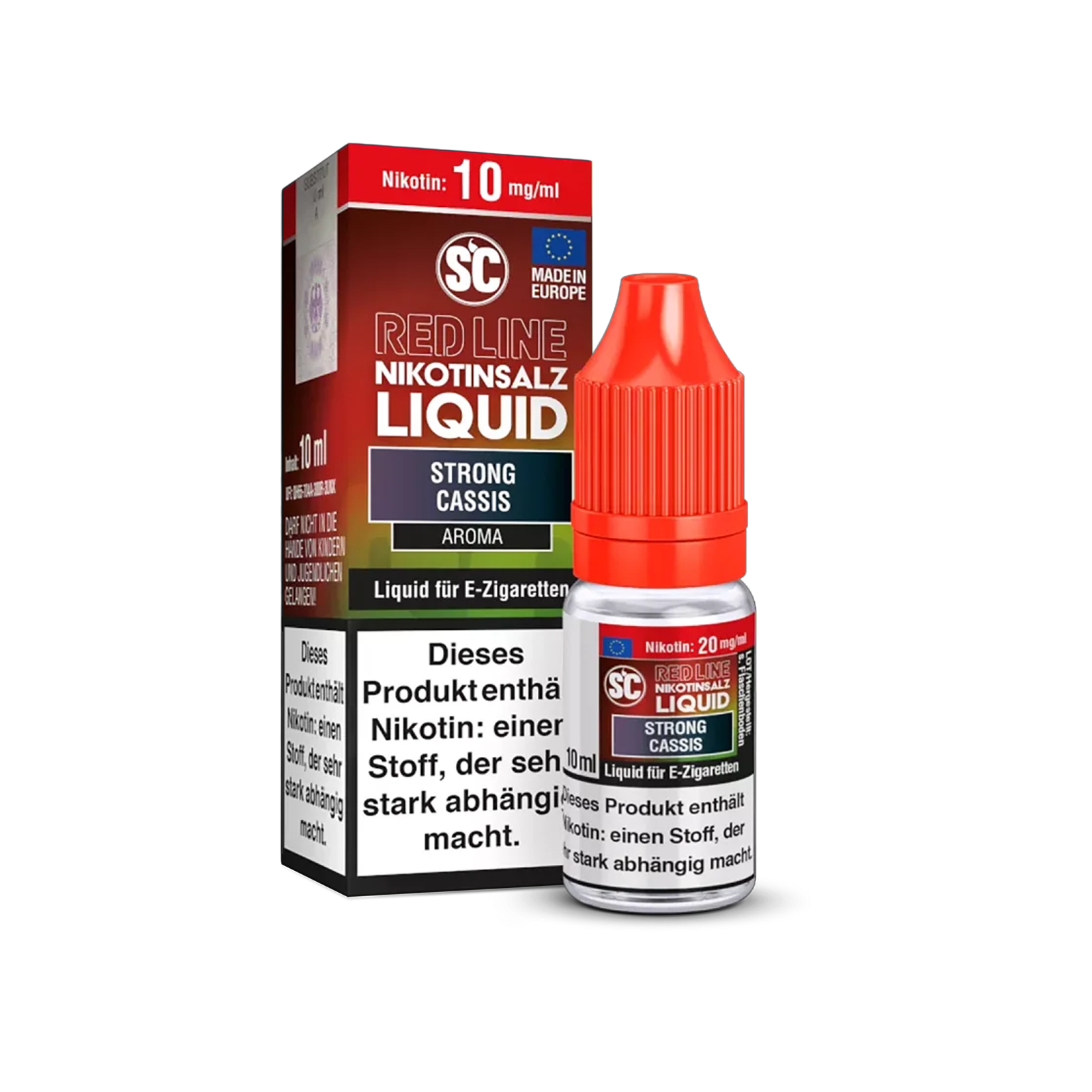 SC - E-Liquid - NicSalt - Red Line - Strong Cassis - 10 ml - 10 mg