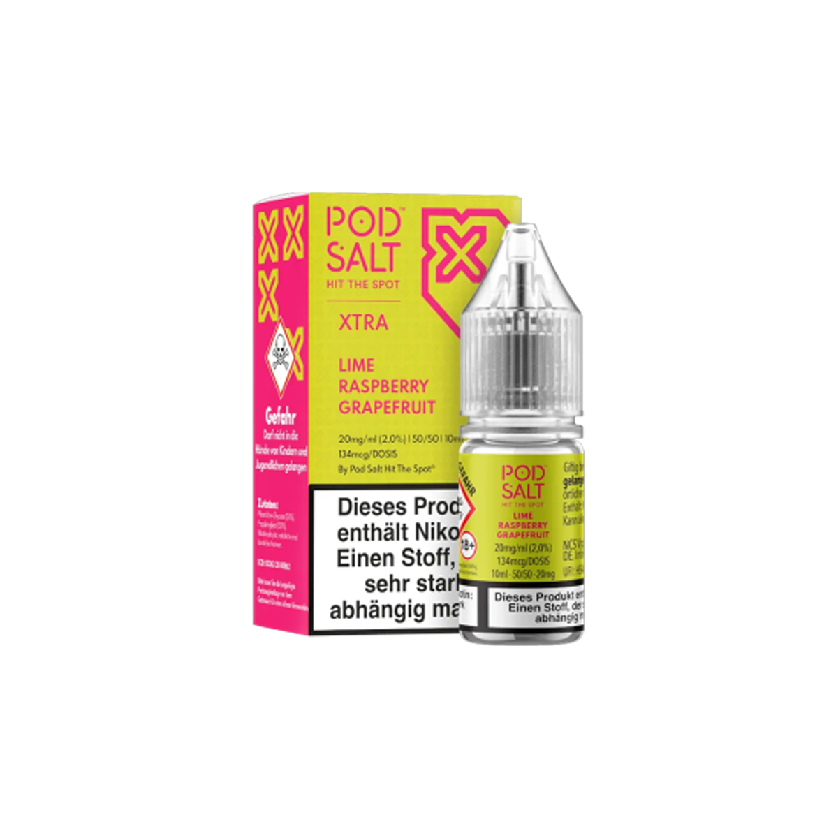 Pod Salt Xtra - E-Liquid - Nikotinsalz - Lime Raspberry Grapefruit - 10 ml - 20 mg-1-1