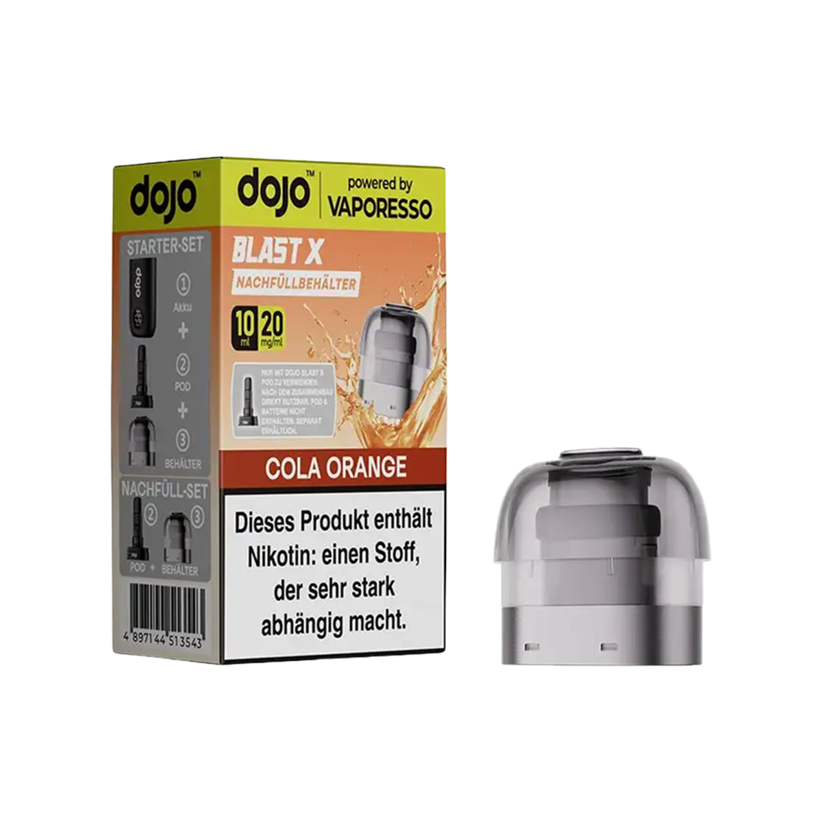 Vaporesso - Dojo Blast X - Pod 10ml -  Cola Orange - 20mg1-1-111