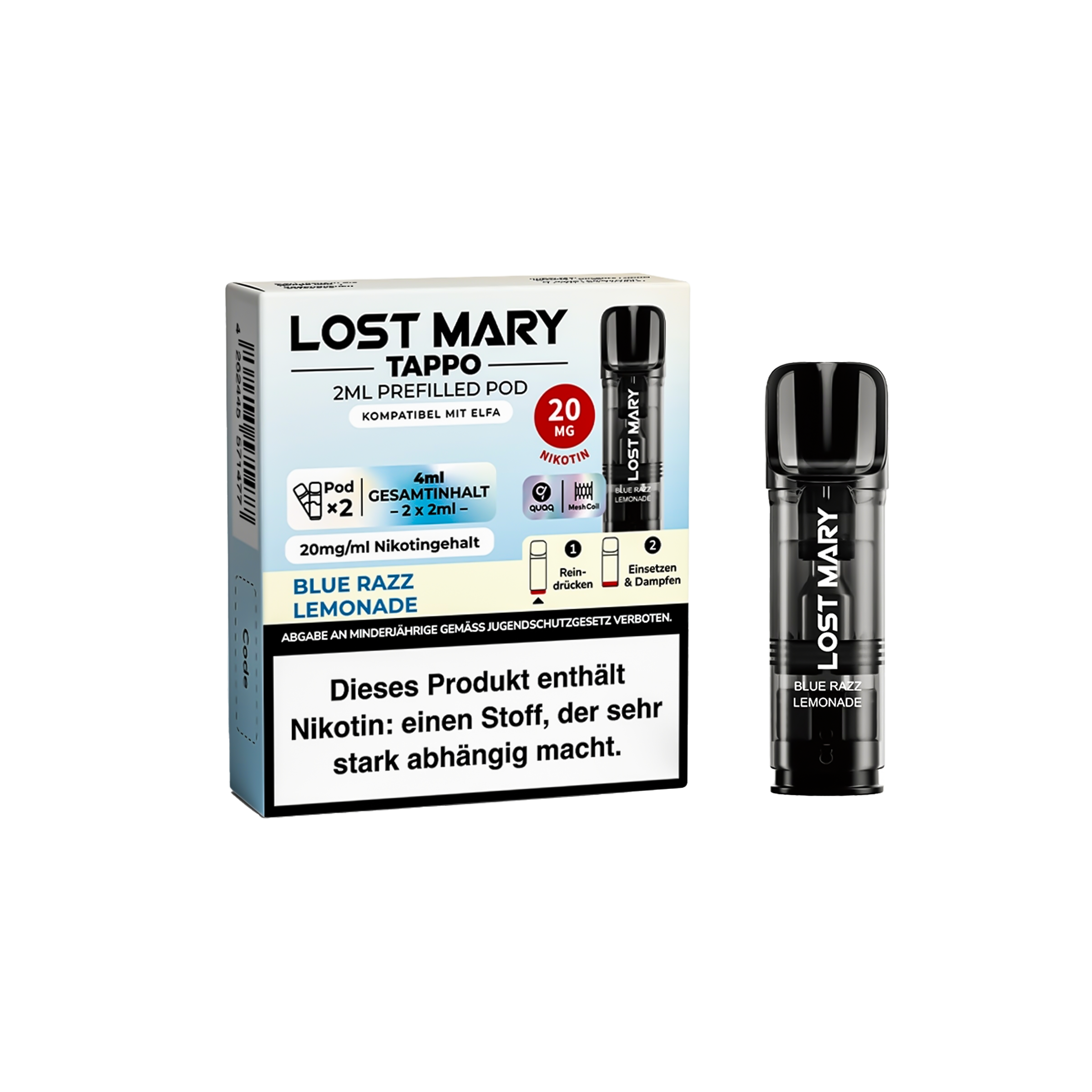 Lost Mary Tappo Blue Razz Lemonade : Umweltfreundliches Pod-System mit Prefilled Pods 2