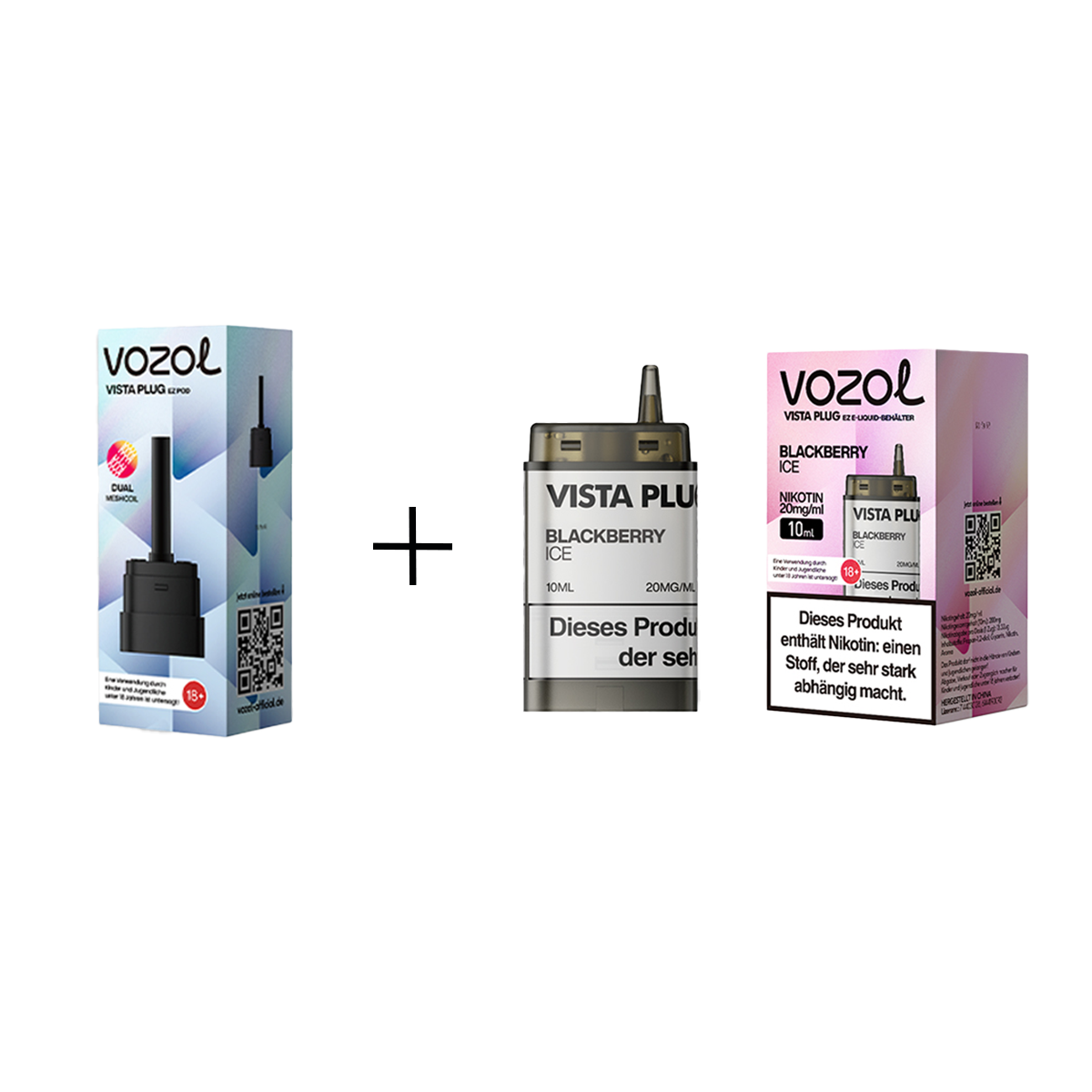 Vozol - Vista Plug Set - EZ Pod - Blackberry Ice + Empty Pod