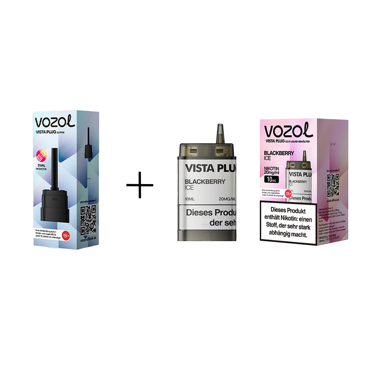 Vozol - Vista Plug Set - EZ Pod - Blackberry Ice + Empty Pod