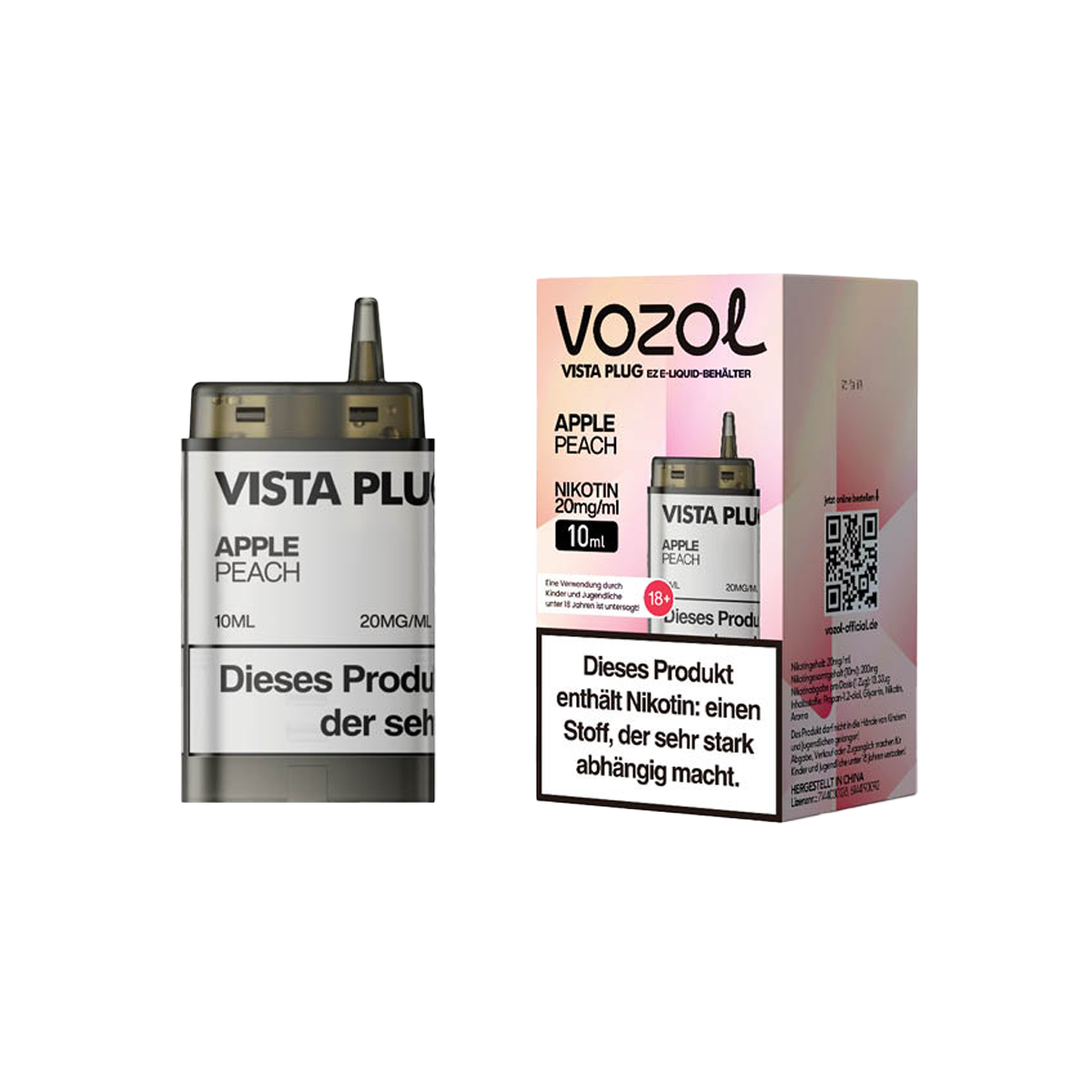 Vozol - Vista Plug Set - EZ Pod Apple Peach + Empty Pod