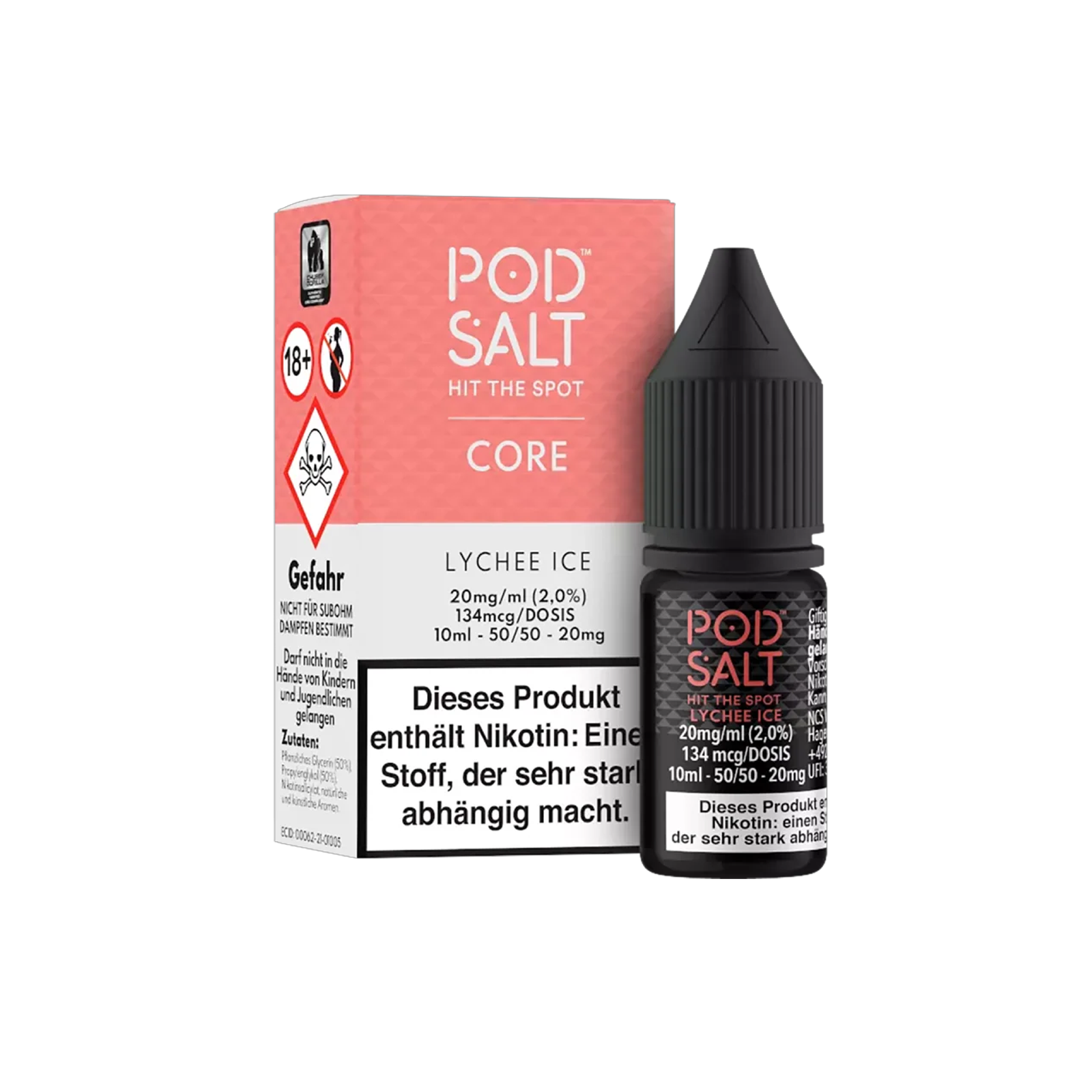 Pod Salt Core - E-Liquid - NicSalt - Lychee Ice - 10 ml - 20 mg