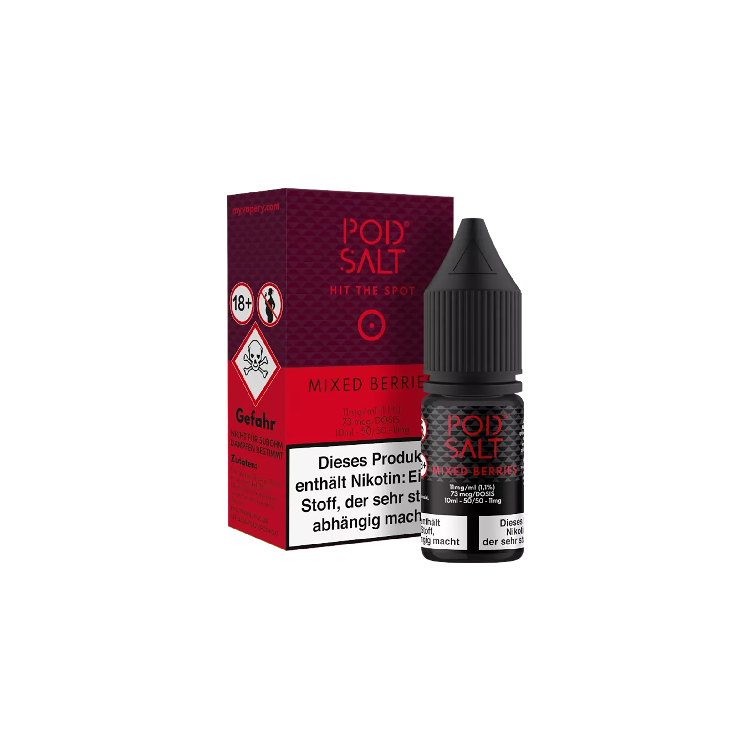 Pod Salt Liquid Mixed Berries 10ml 11 mg  Nikotinsalz