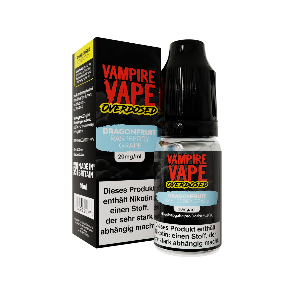 Vampire Vape Dragonfruit Raspberry Grape 10 ml 20 mg &ndash; sanft & intensiv 2